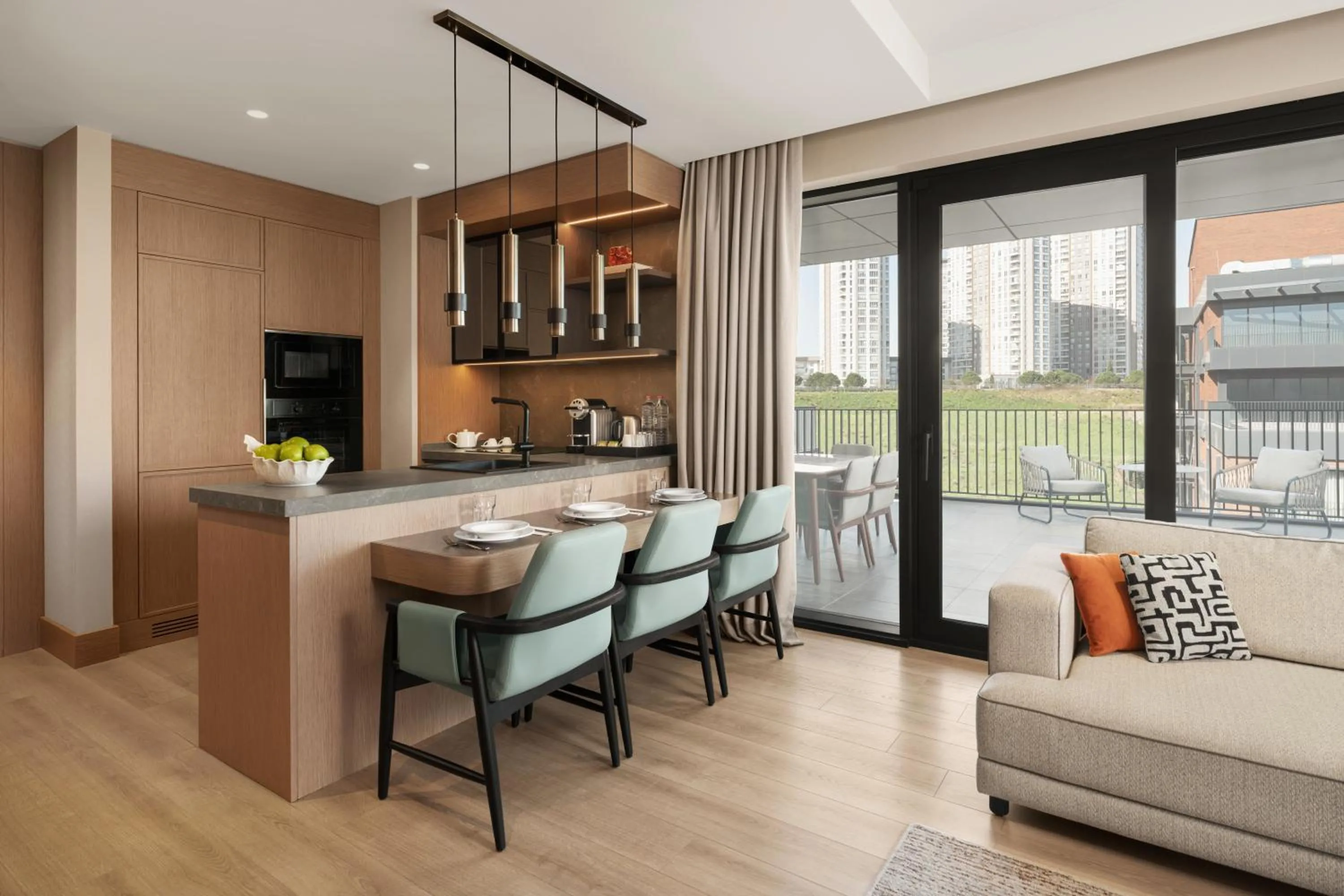 Seating area in Marriott Executive Apartments Istanbul Tema World
