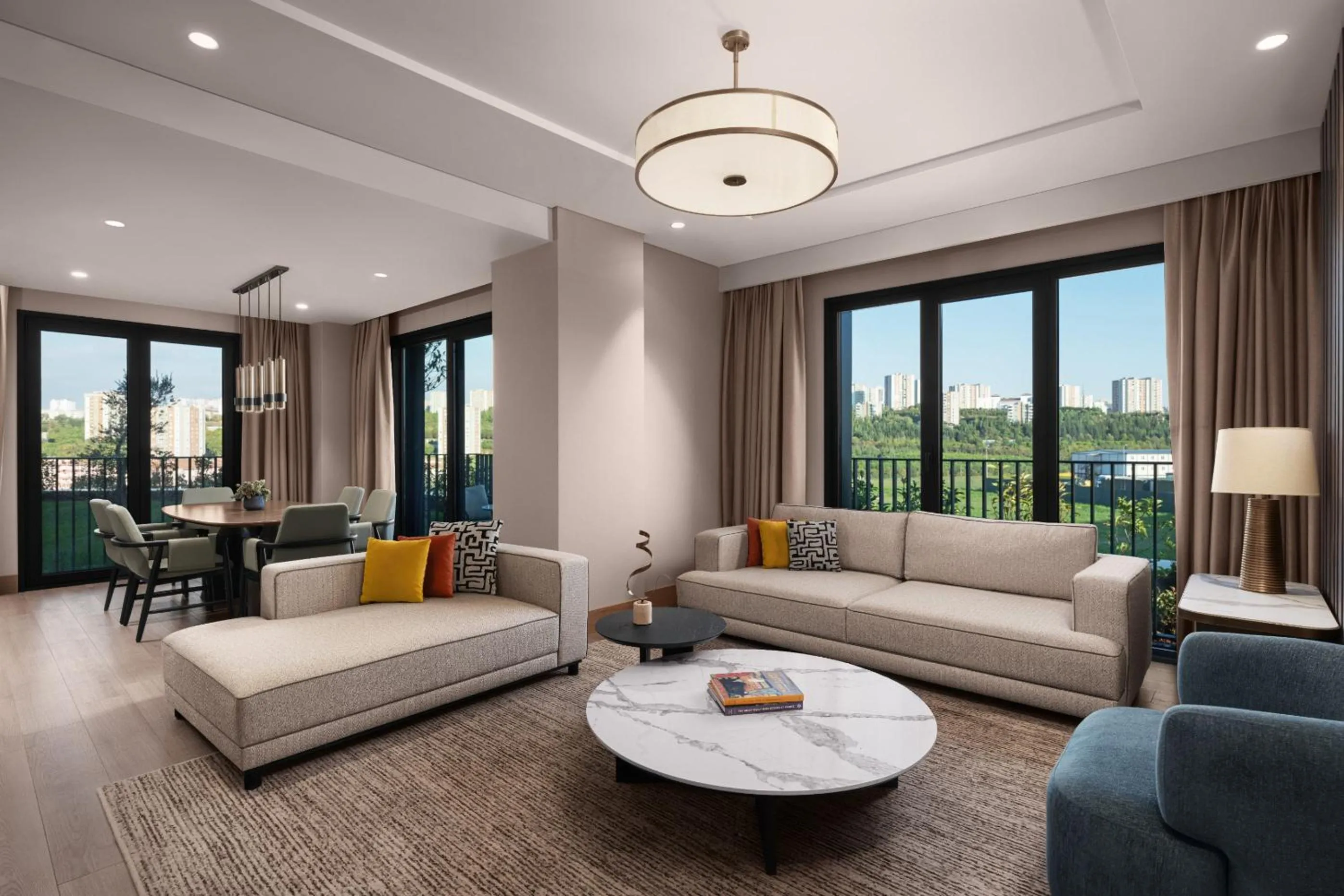 Living room in Marriott Executive Apartments Istanbul Tema World