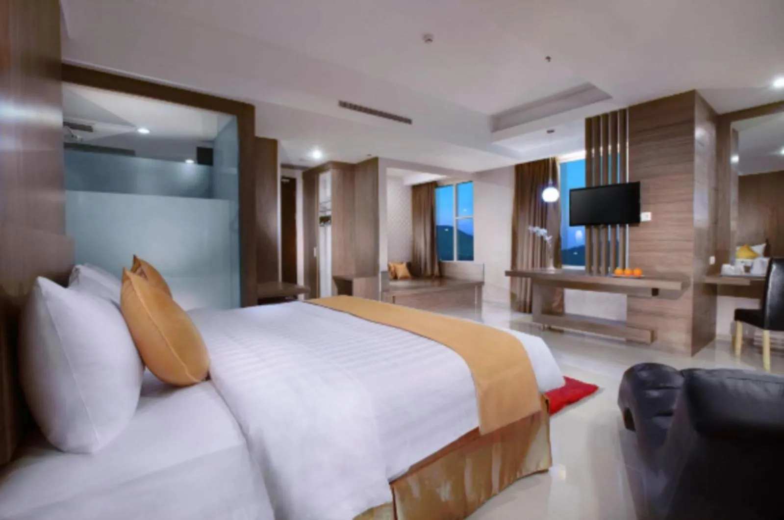 Bedroom, Bed in Aston Lampung City Hotel