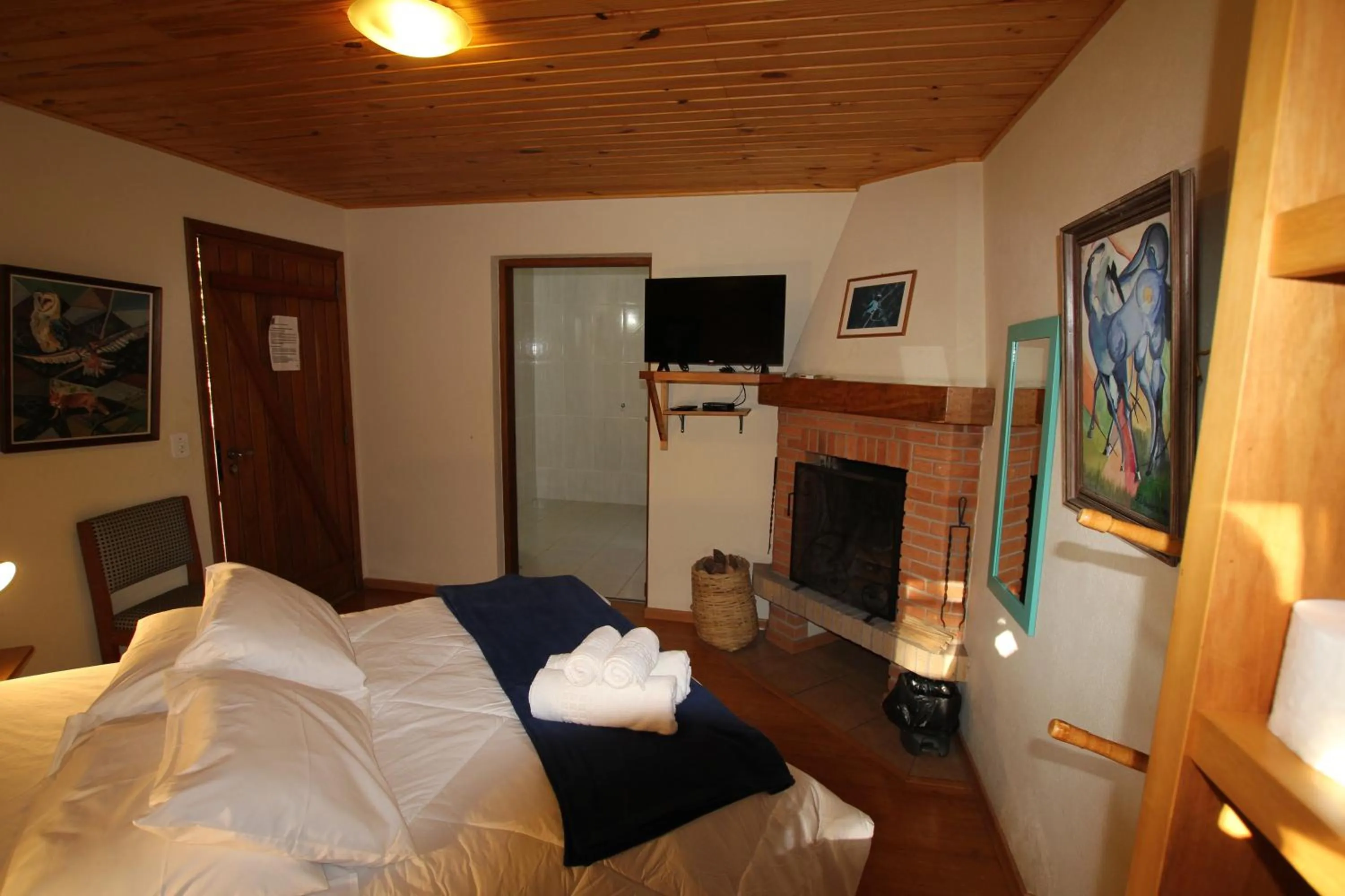 Bed in Pousada Aguia da Montanha