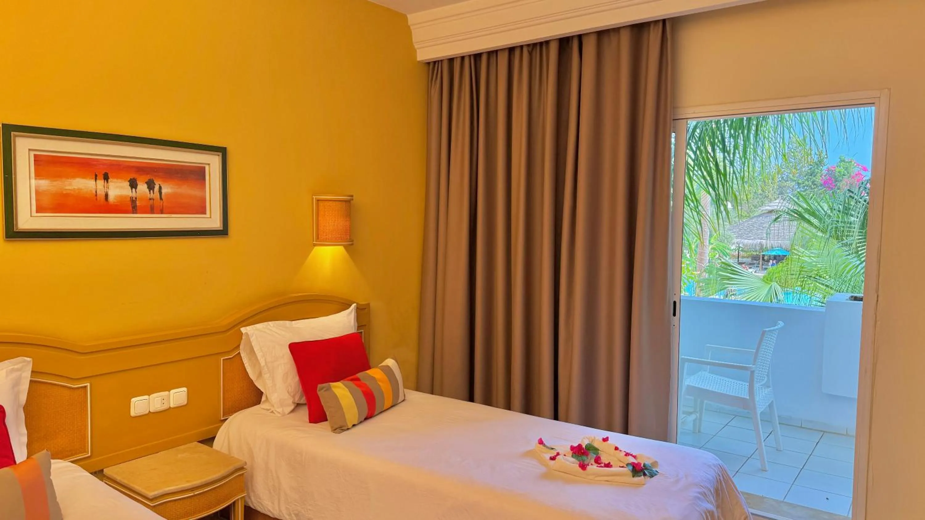 View (from property/room), Bed in Hammamet Garden Resort and Spa