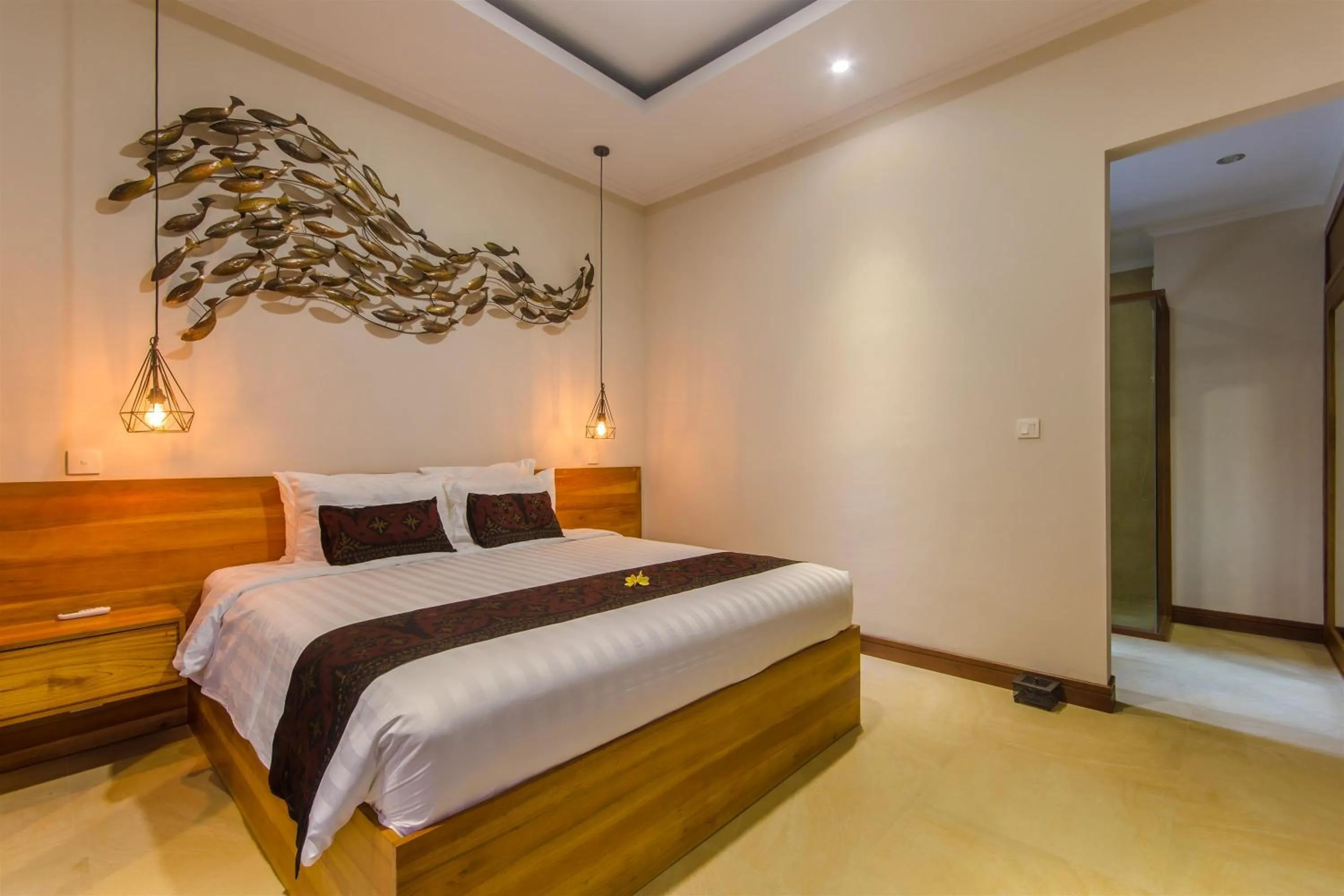 Bed in La-Meli Villas Ubud