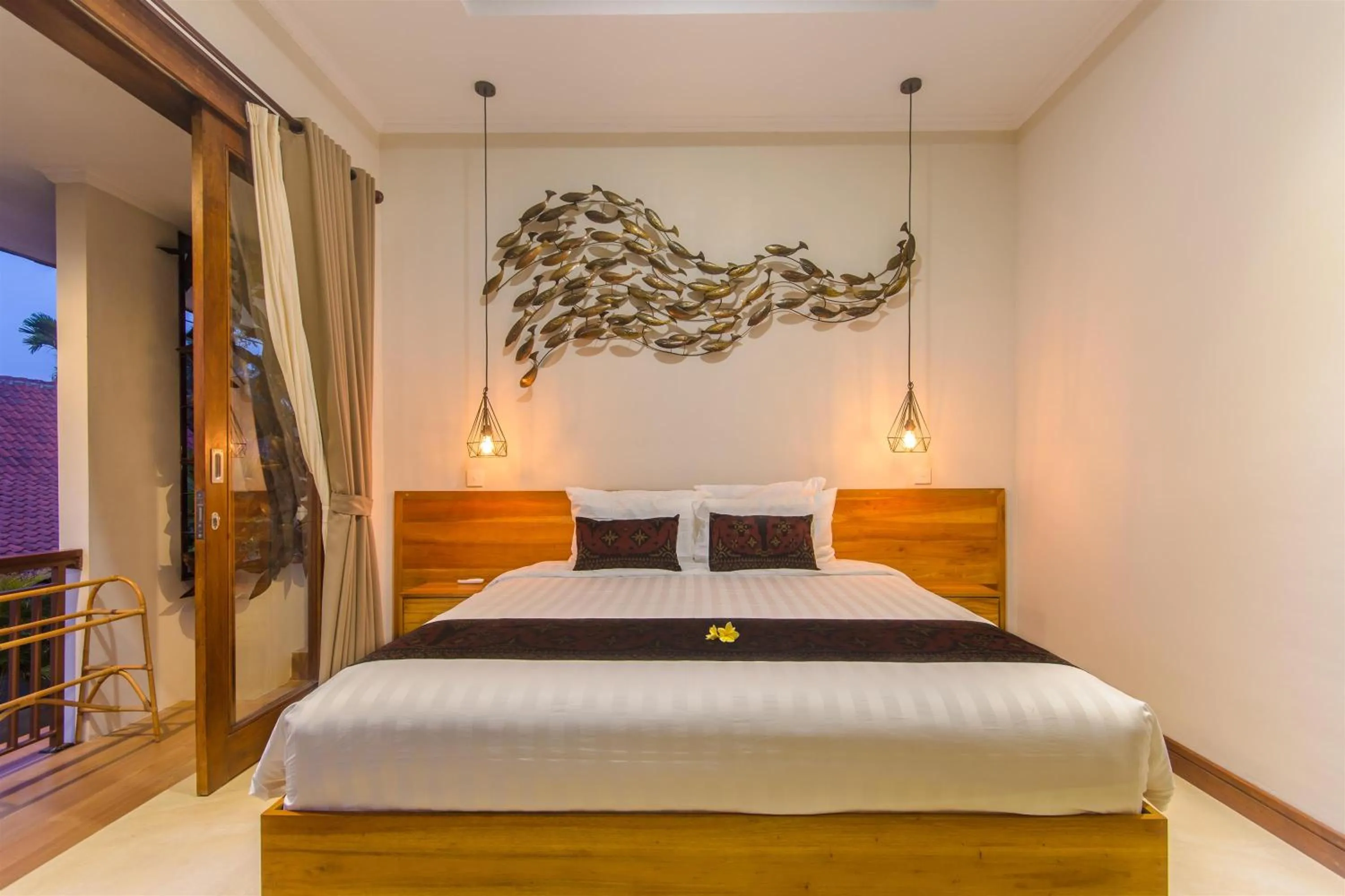 Bed in La-Meli Villas Ubud