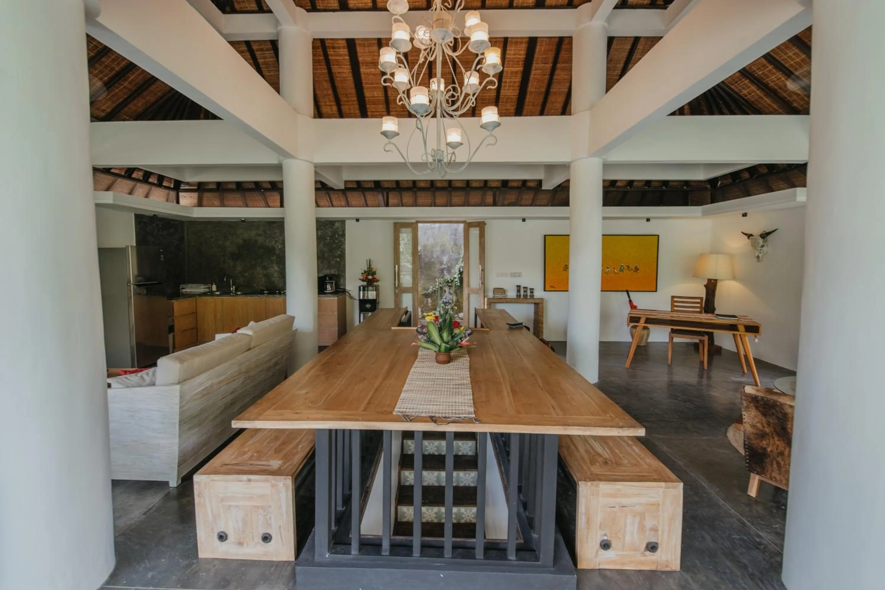 Seating area in La-Meli Villas Ubud