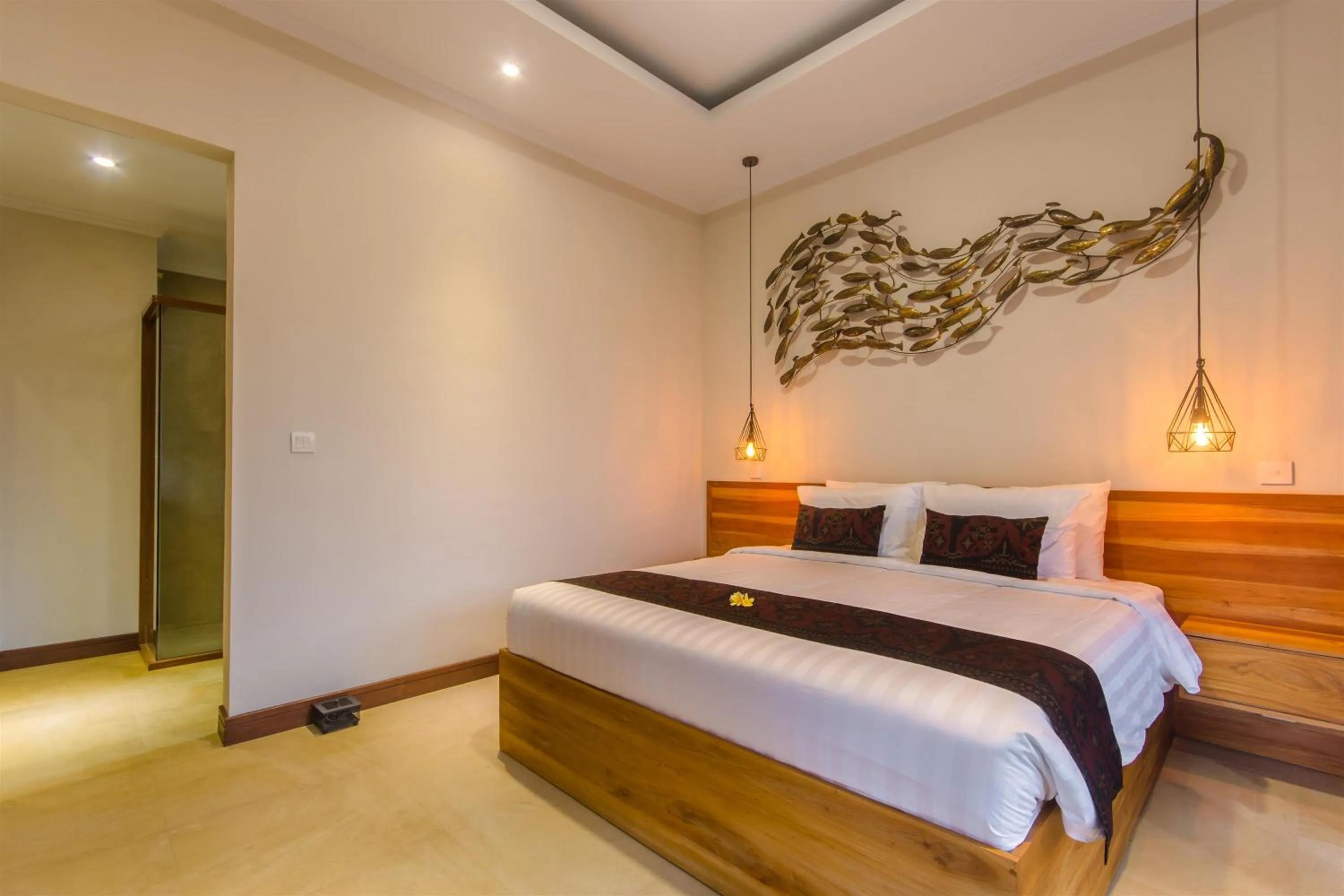Bed in La-Meli Villas Ubud