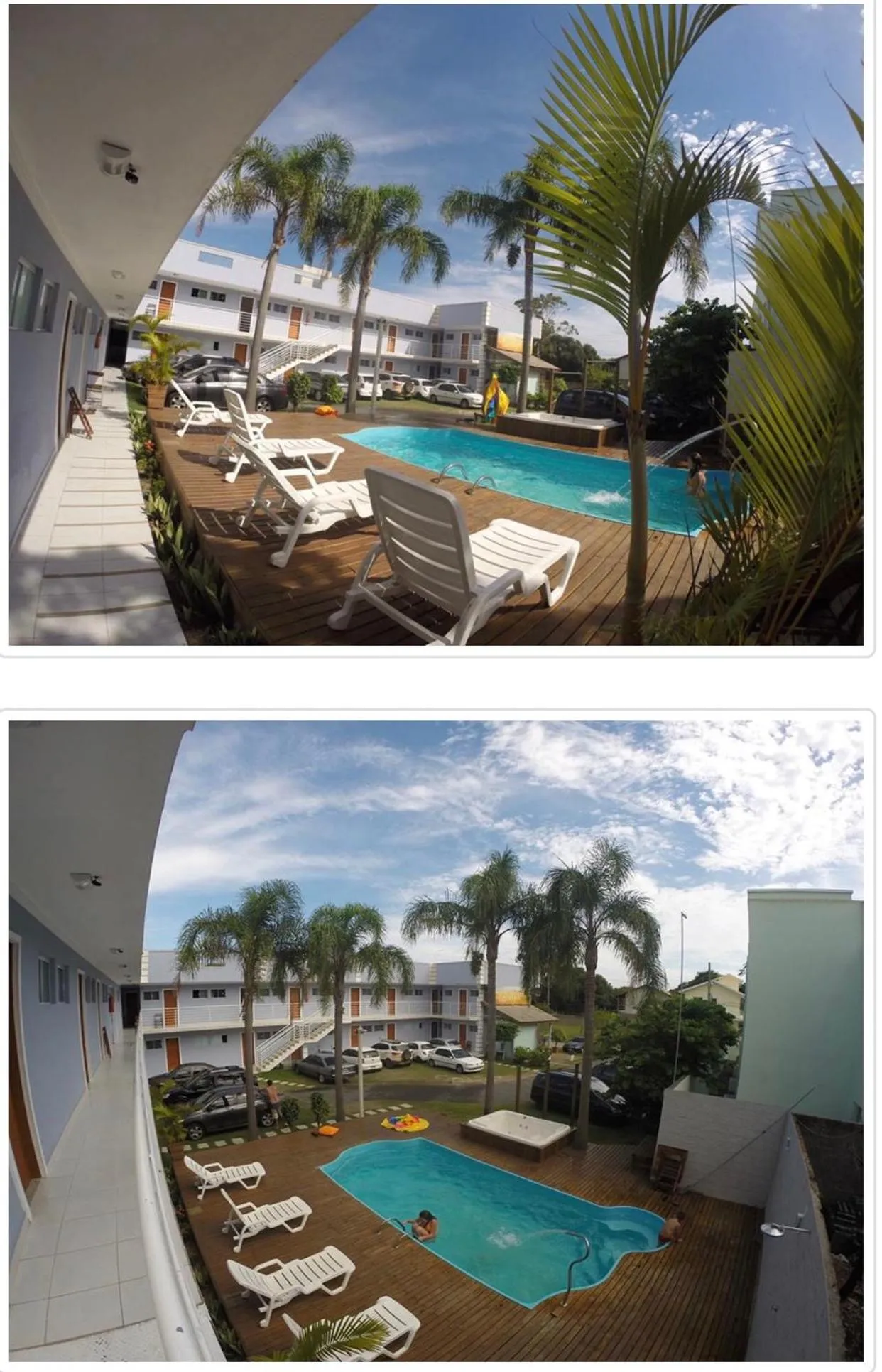 Pool view in Pousada Das Estrelas