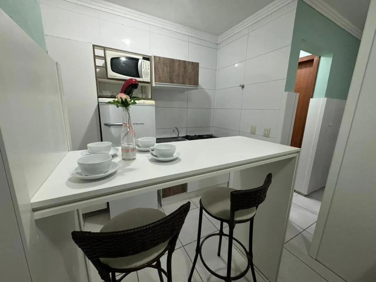 Kitchen or kitchenette in Pousada Das Estrelas