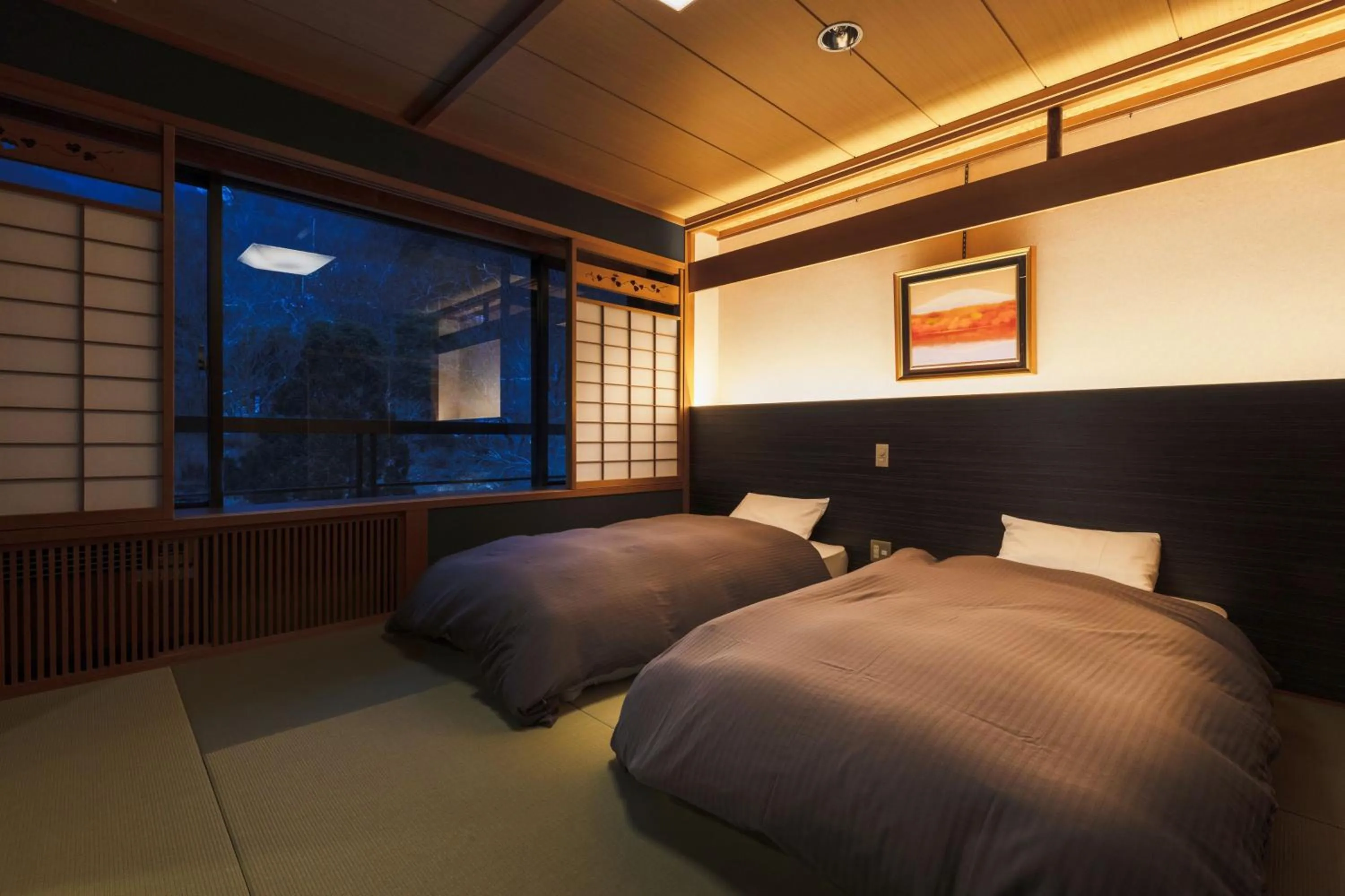 Bed in Takamiya Bettei Kuon