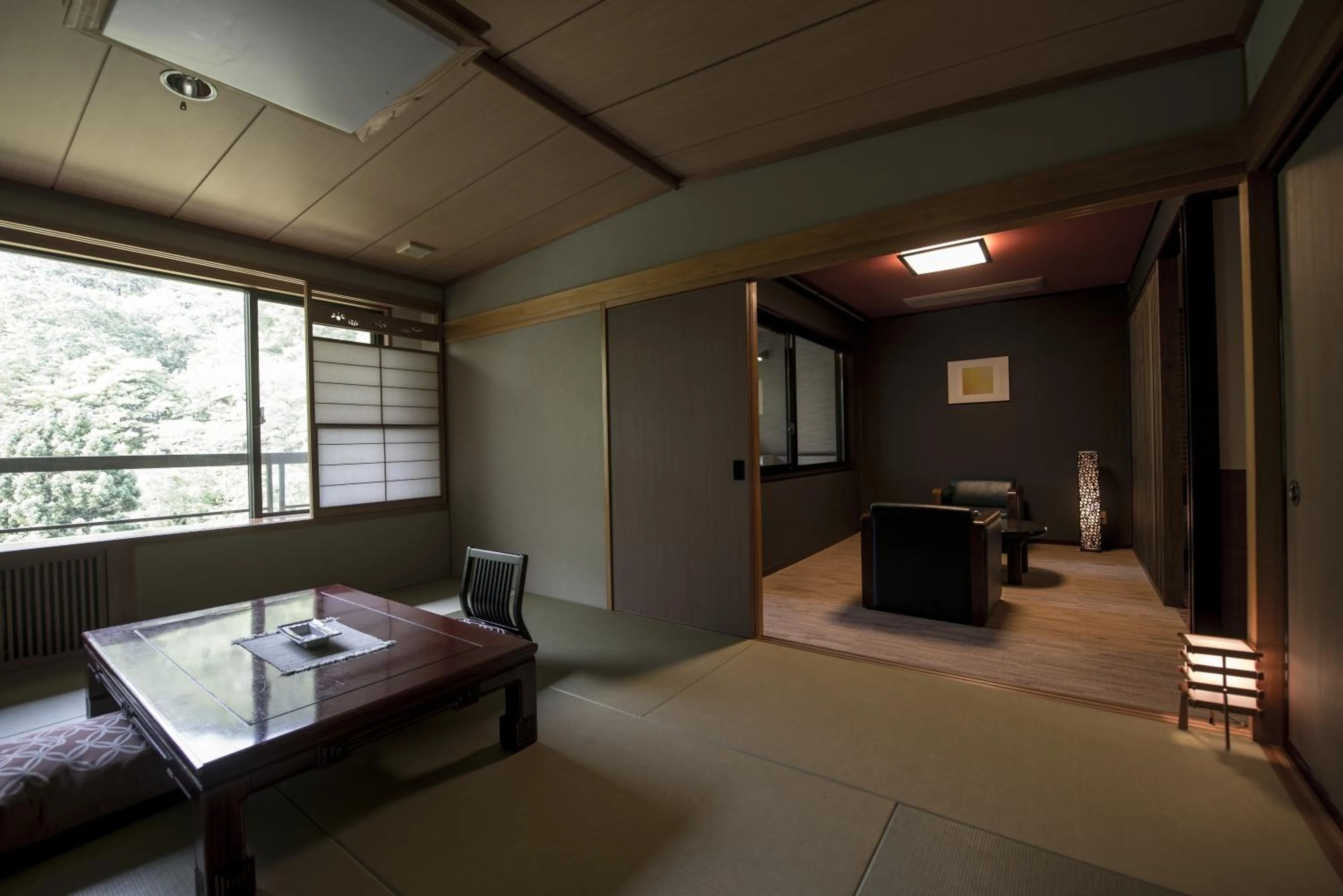 Photo of the whole room, Bed in Takamiya Bettei Kuon