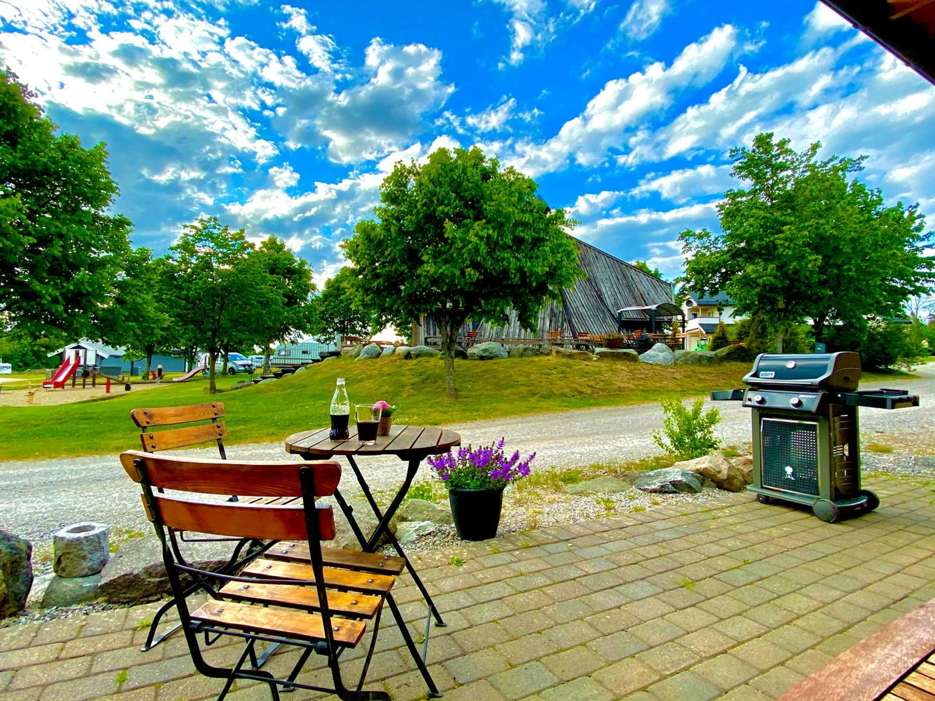 Patio in Sarpsborg Apartments - Utne Camping