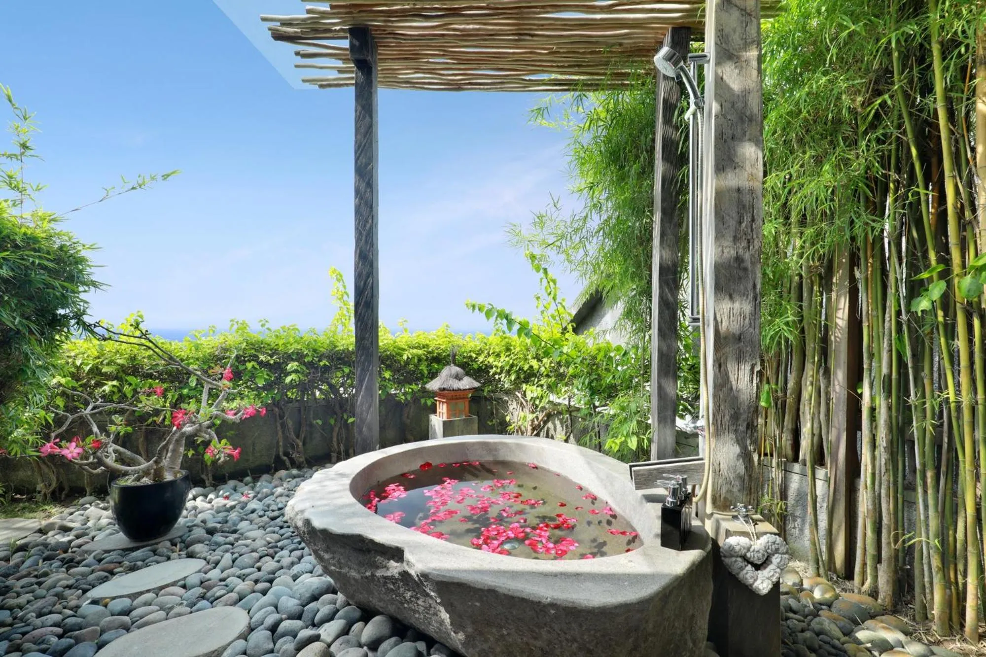Open Air Bath in Hidden Hills Villas - Small Luxury Hotels of The World