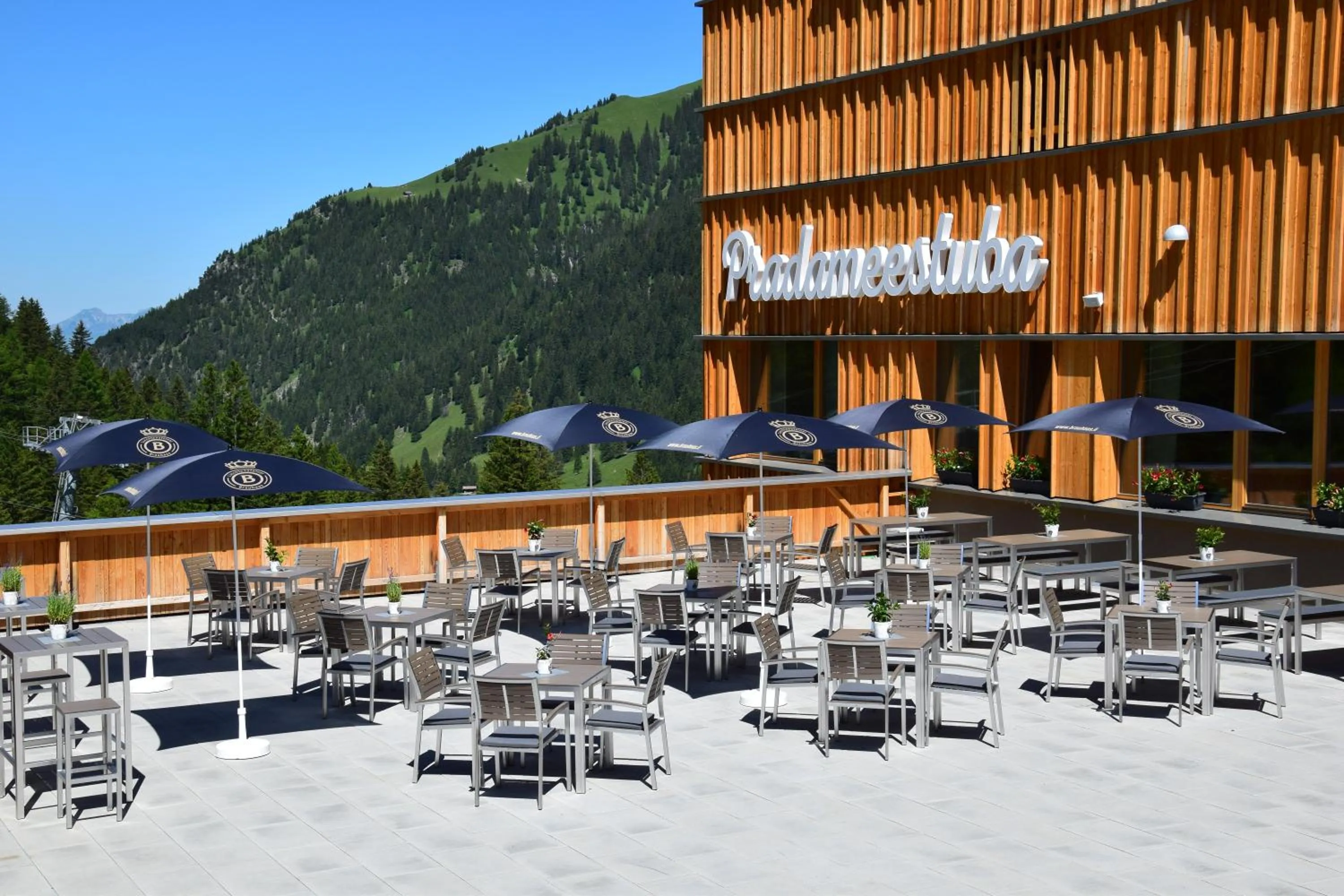 Patio in JUFA Hotel Malbun