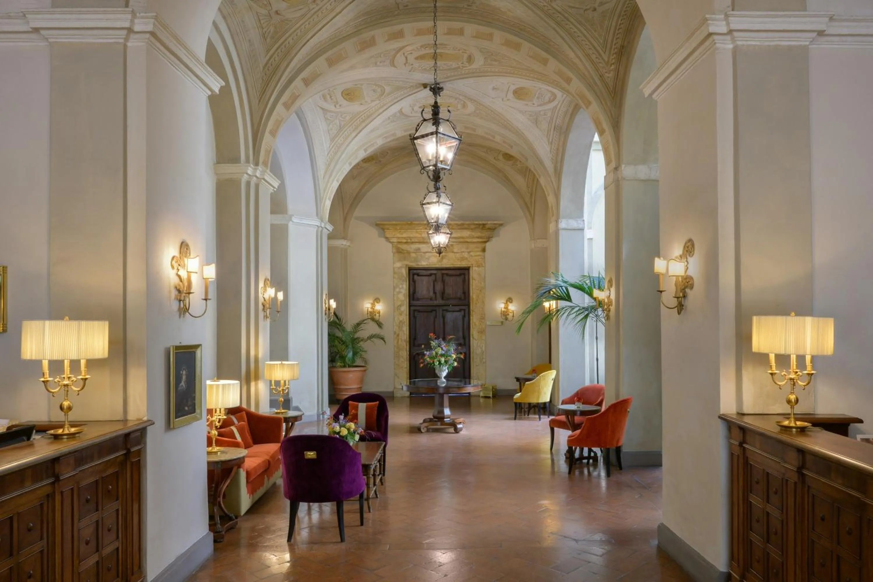 Lobby or reception in Grand Hotel Continental Siena - Starhotels Collezione