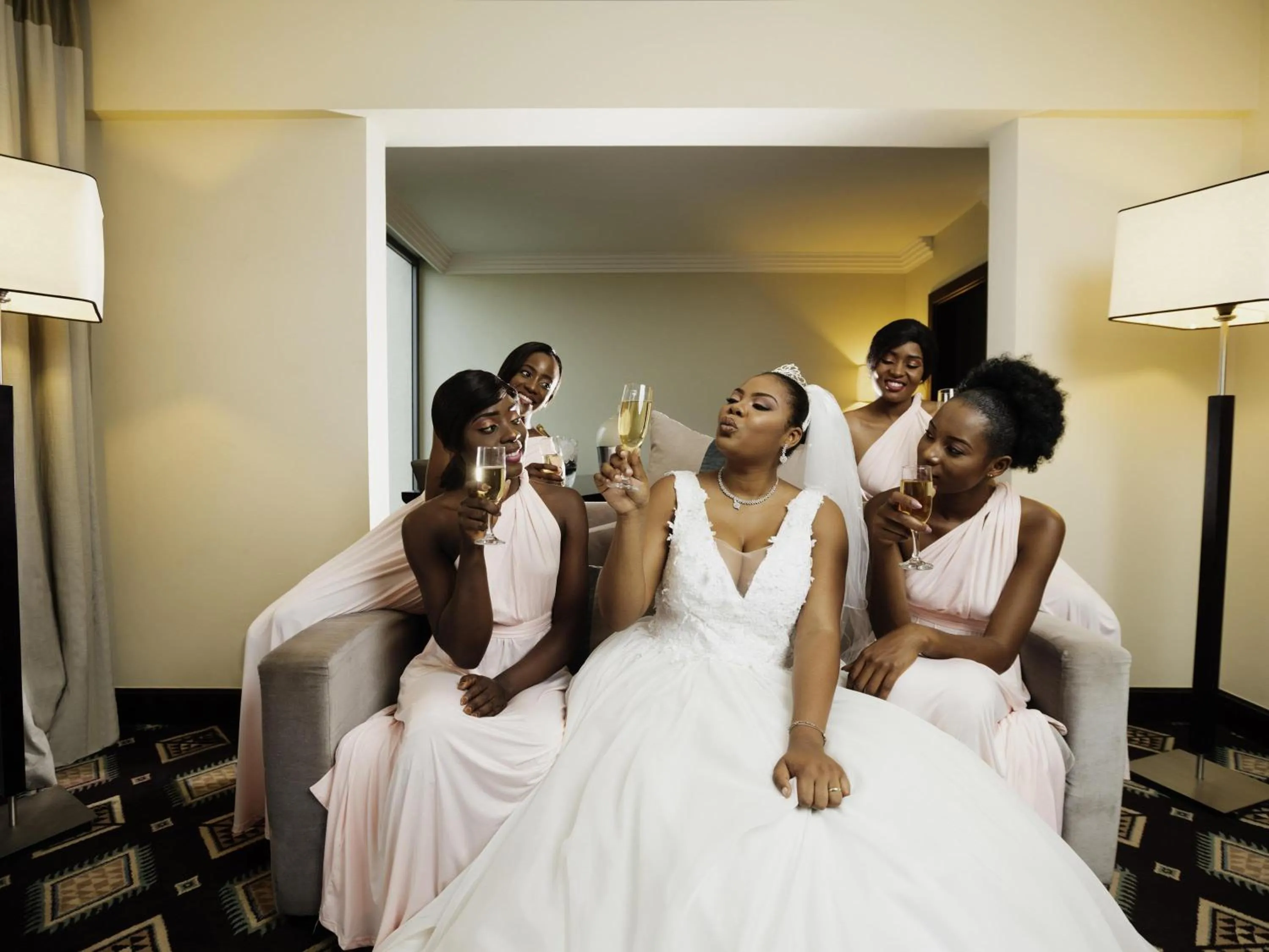 wedding, Bed in Pullman Lubumbashi Grand Karavia.