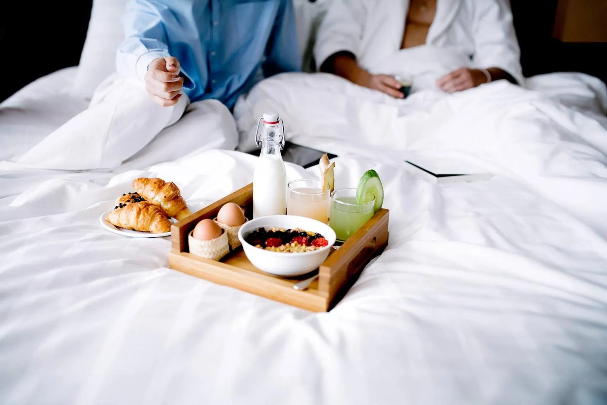 Breakfast, Bed in Pullman Lubumbashi Grand Karavia.