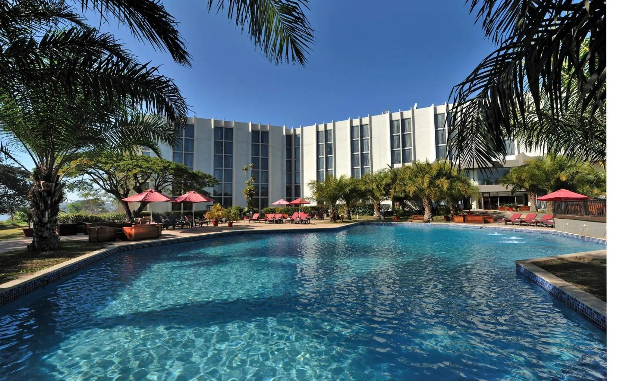 Swimming pool in Pullman Lubumbashi Grand Karavia.