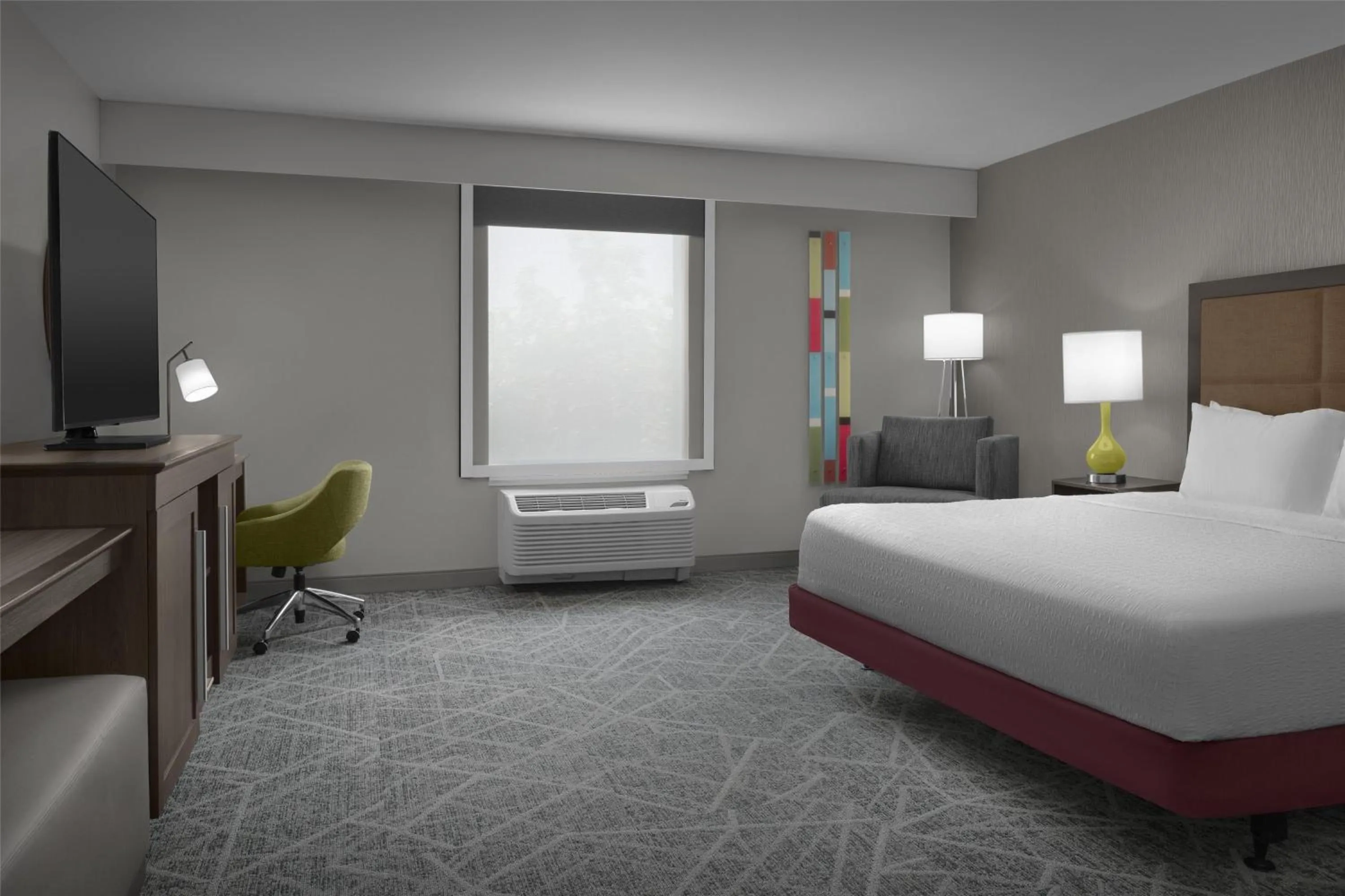 Bed in Hampton Inn and Suites Georgetown/Austin North, TX