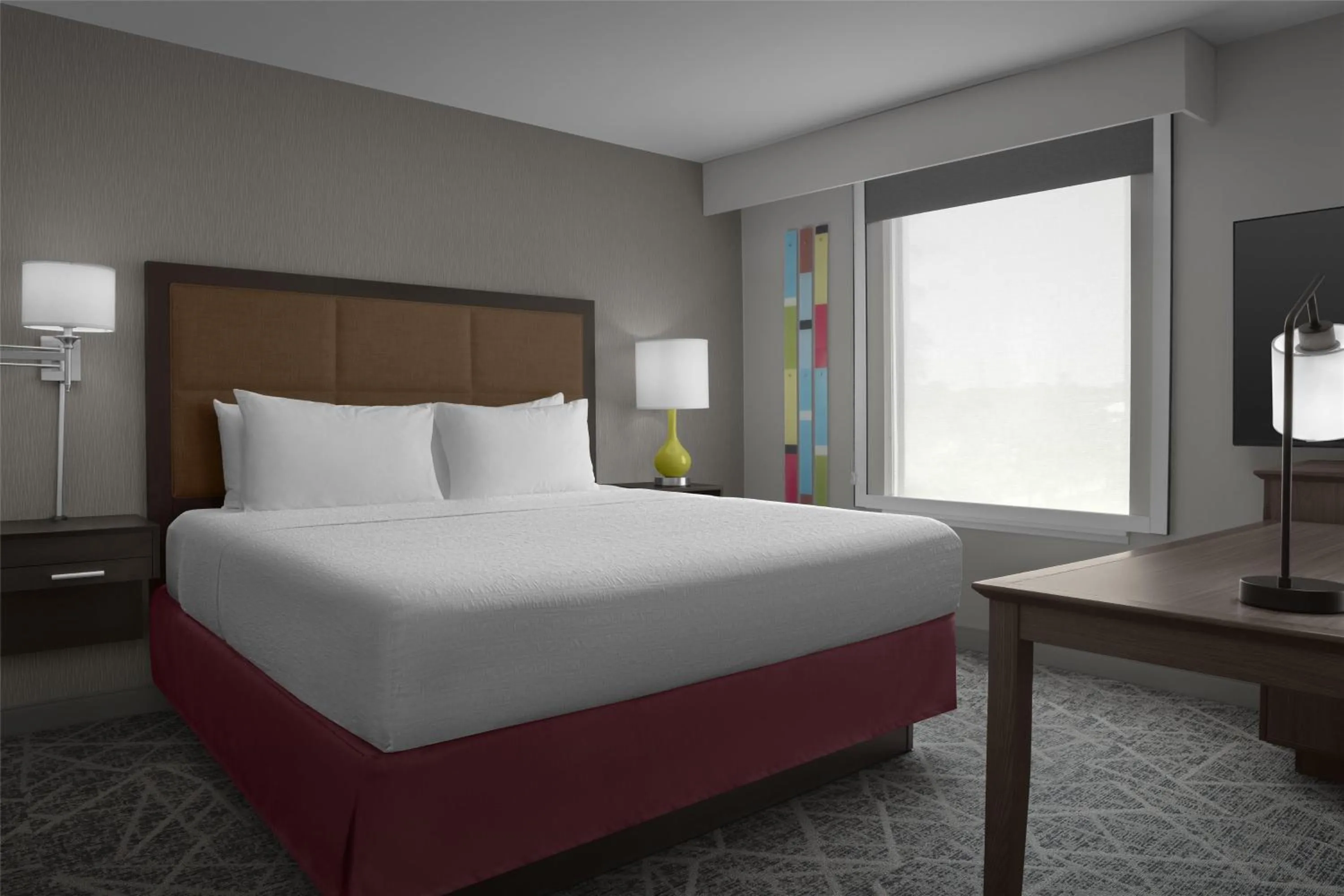 Bed in Hampton Inn and Suites Georgetown/Austin North, TX