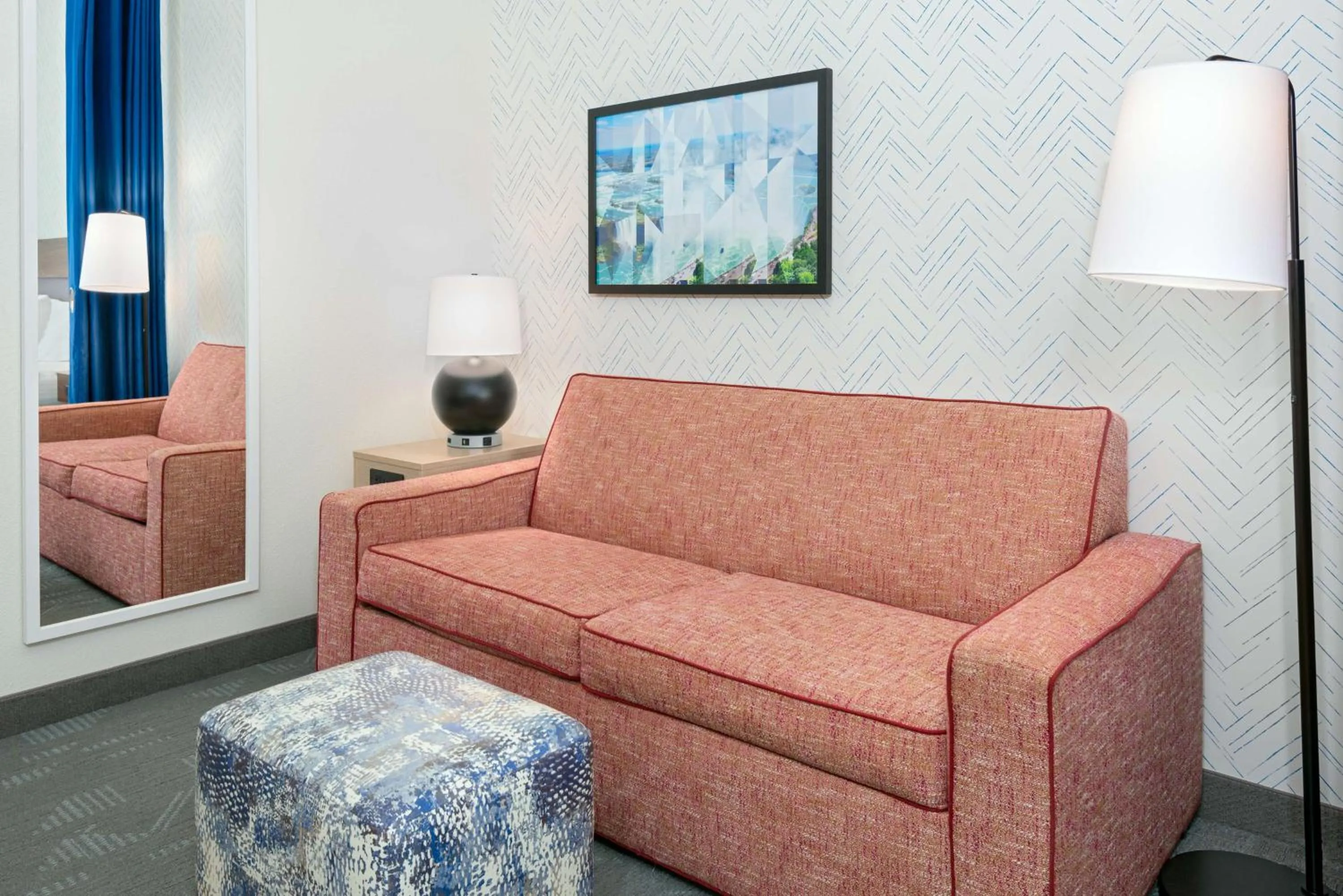 Living room in Home2 Suites by Hilton Buffalo Airport/ Galleria Mall