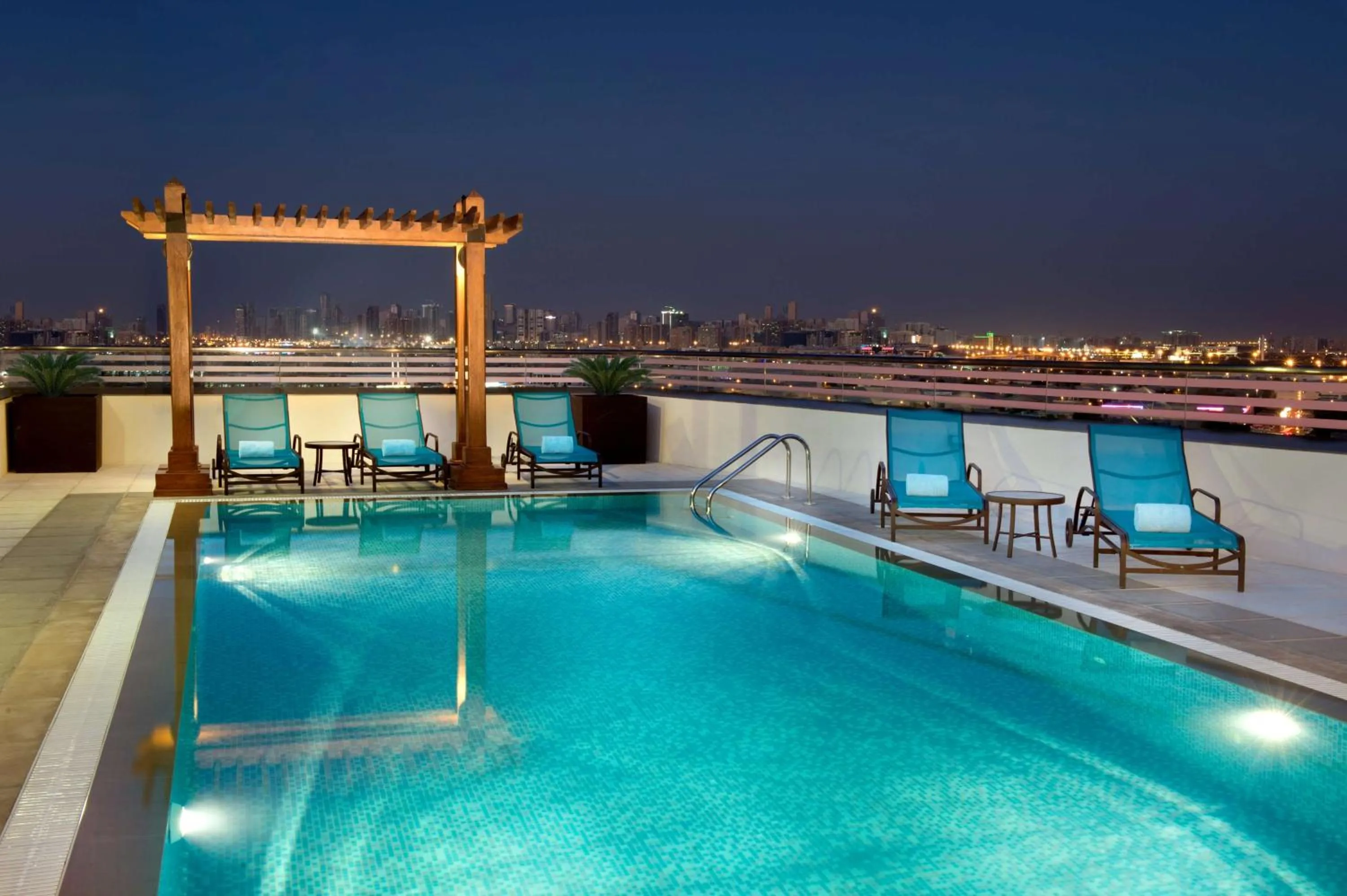 Pool view in Hilton Garden Inn Dubai Deira