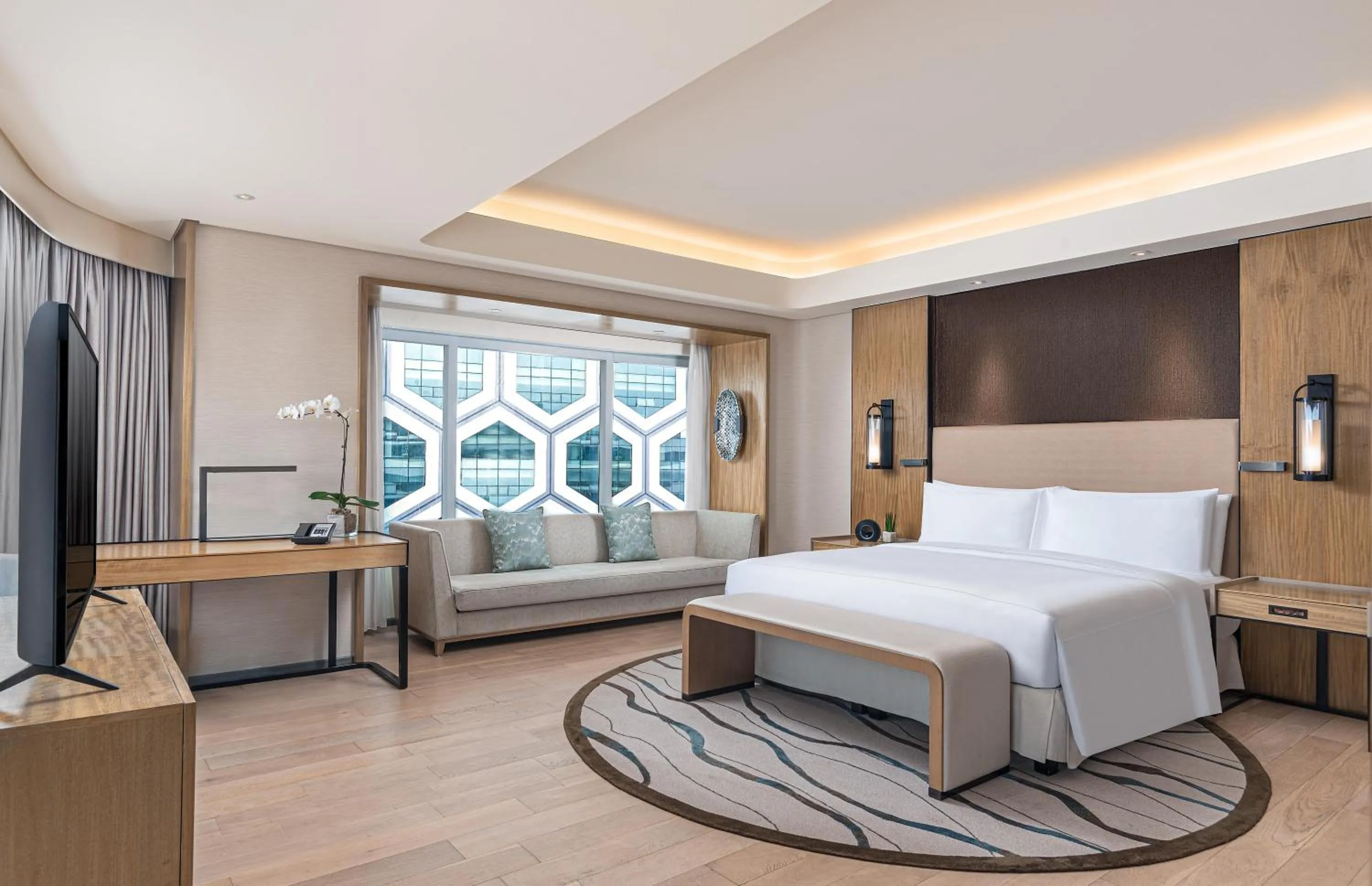 Bed in Conrad Manila