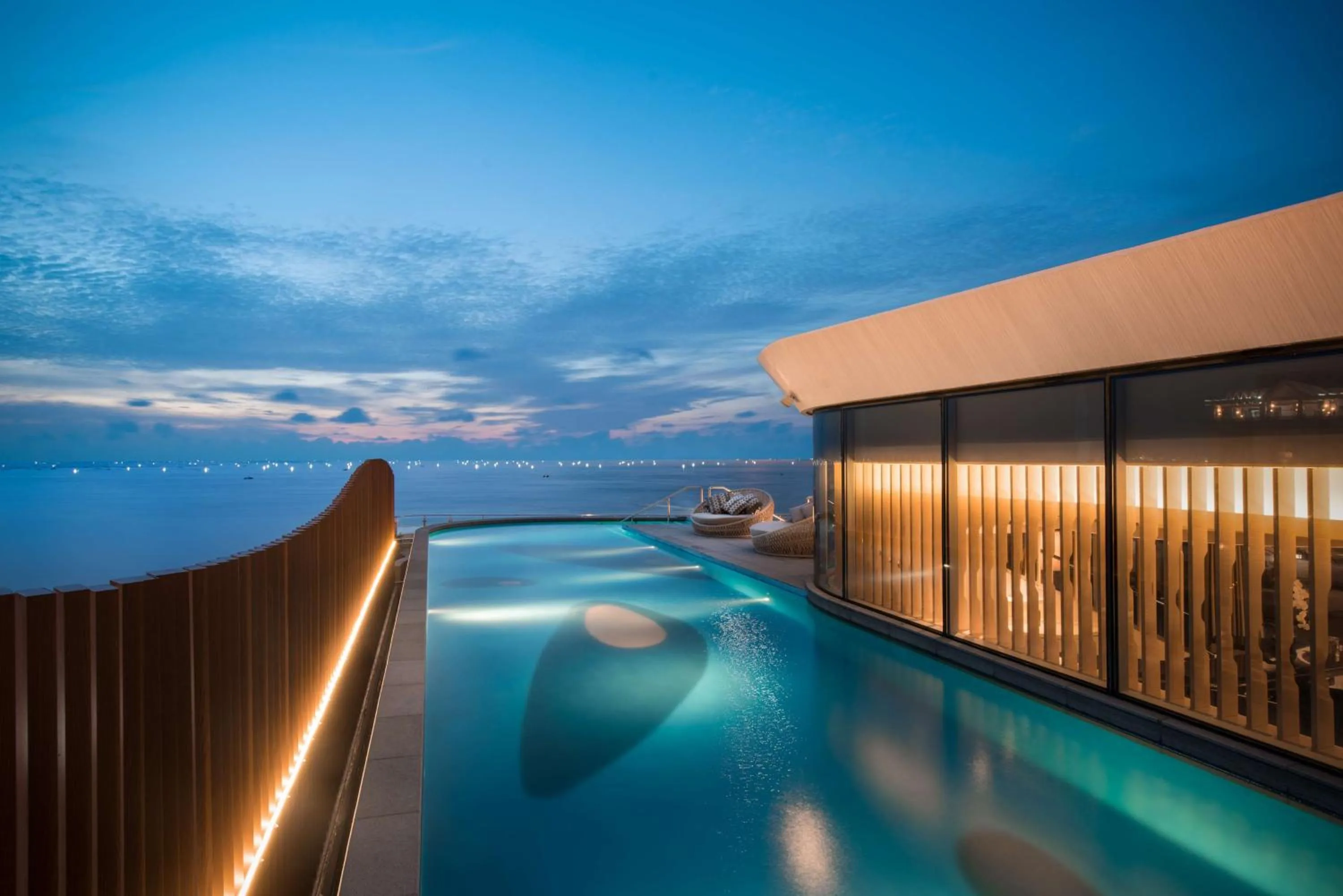 Pool view in Conrad Manila