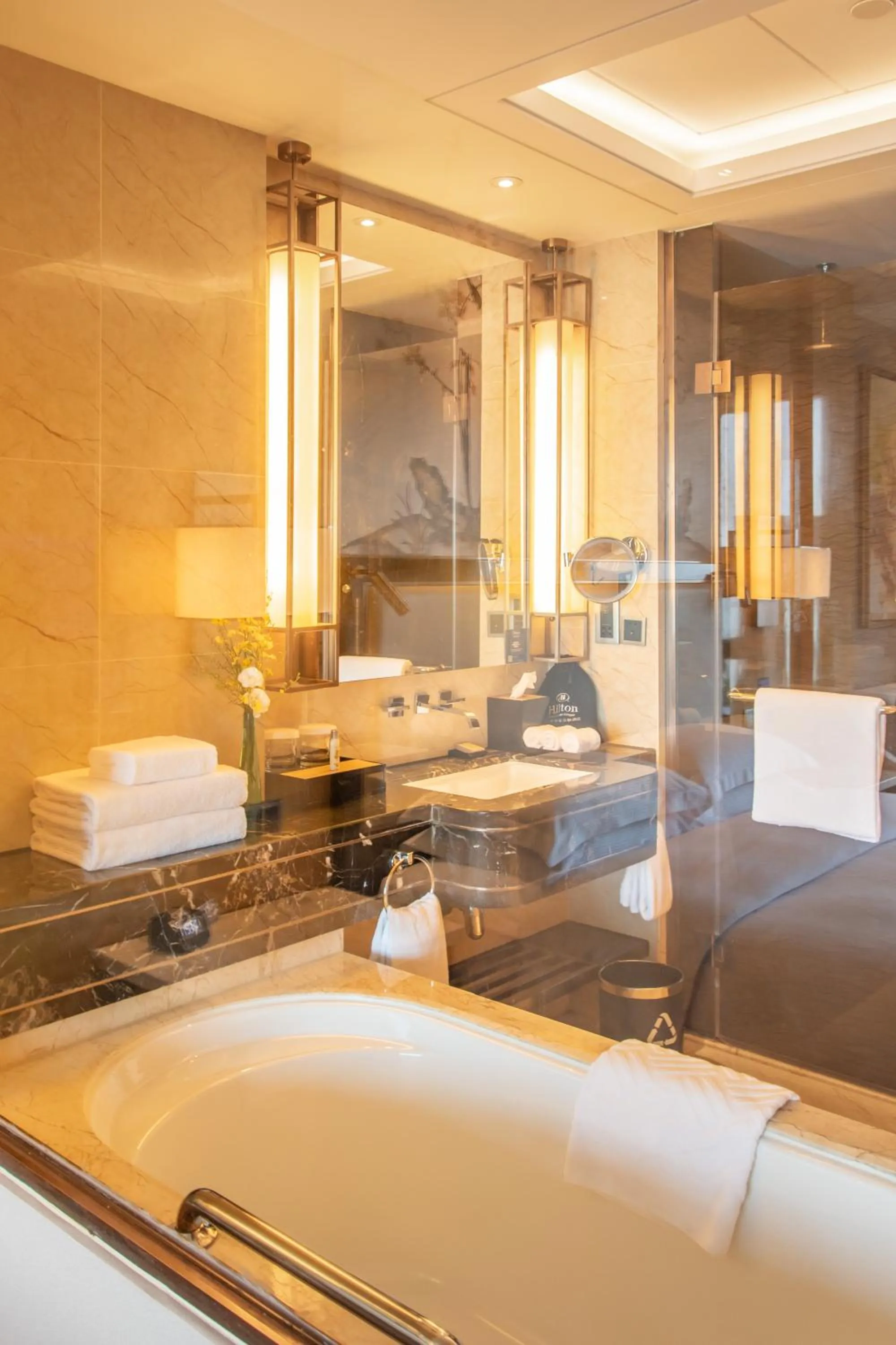 Twin Room in Hilton Wuhan Yangtze Riverside