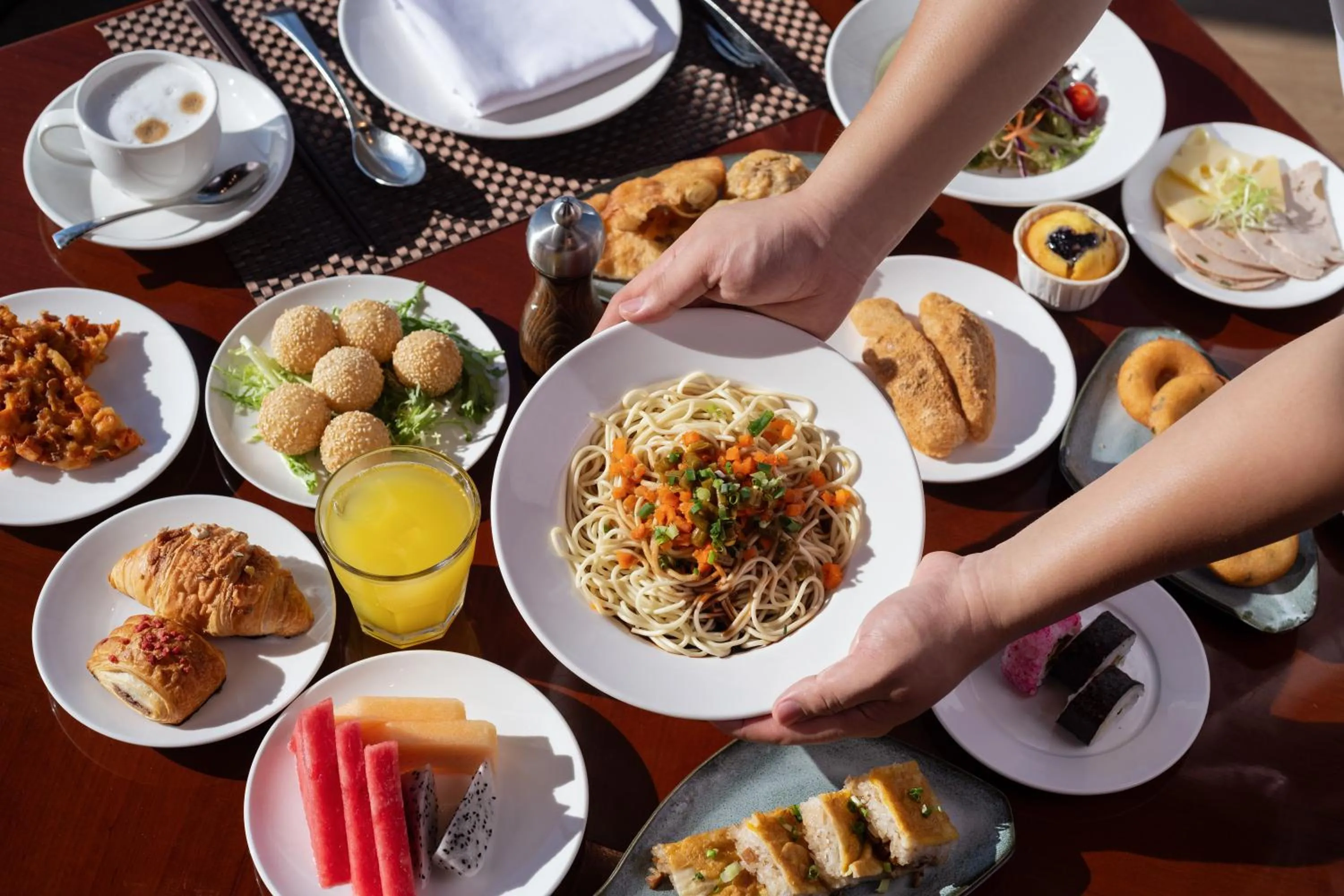 Breakfast in Hilton Wuhan Yangtze Riverside