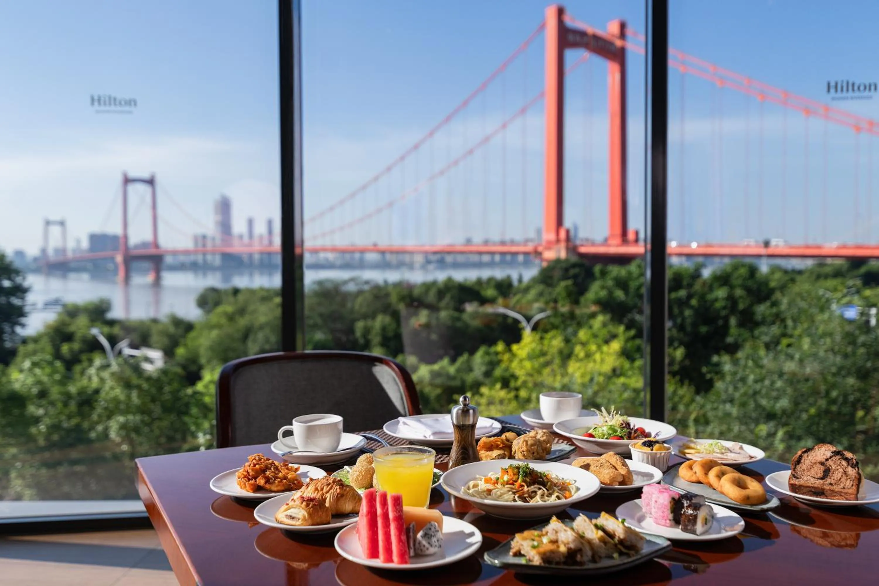 Breakfast in Hilton Wuhan Yangtze Riverside