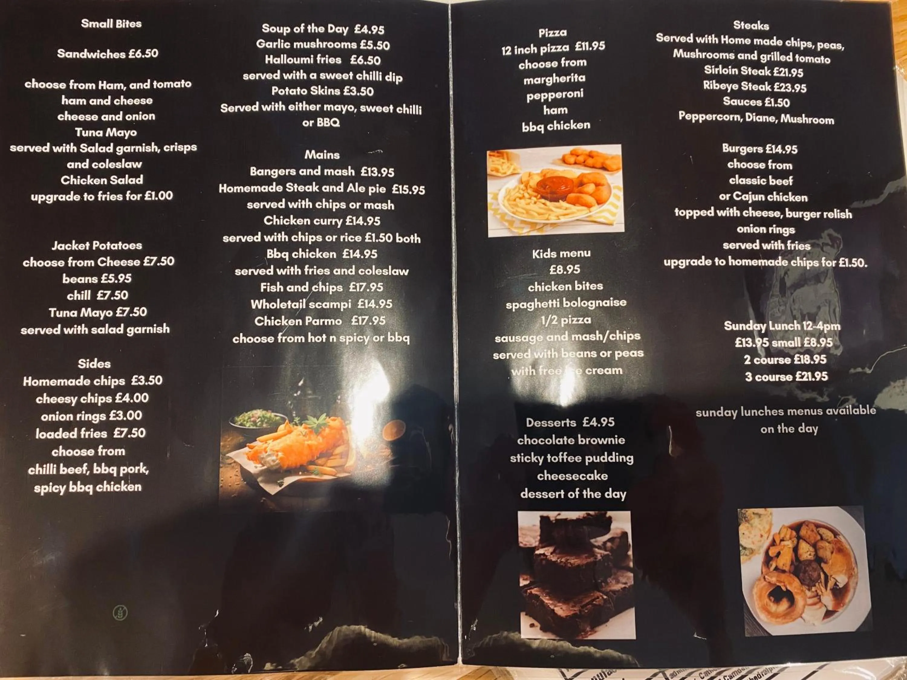 Restaurant/places to eat in The Ancient Unicorn