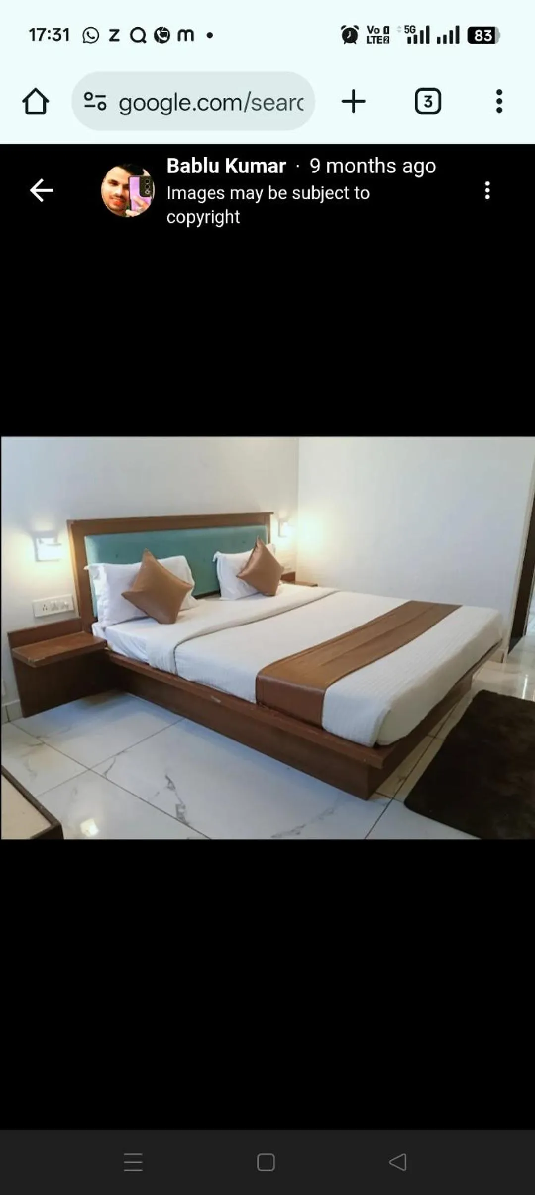 Bed in Hotel Park land