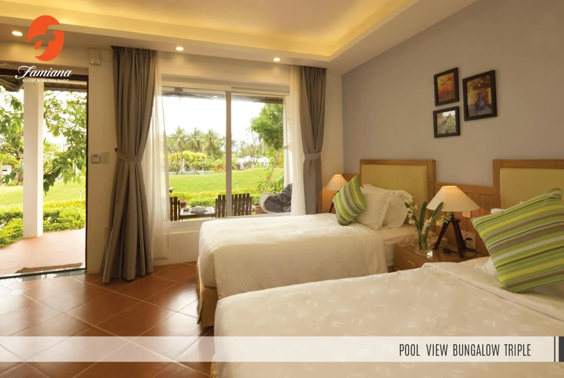 Pool View Bungalow Triple in Famiana Green Villa