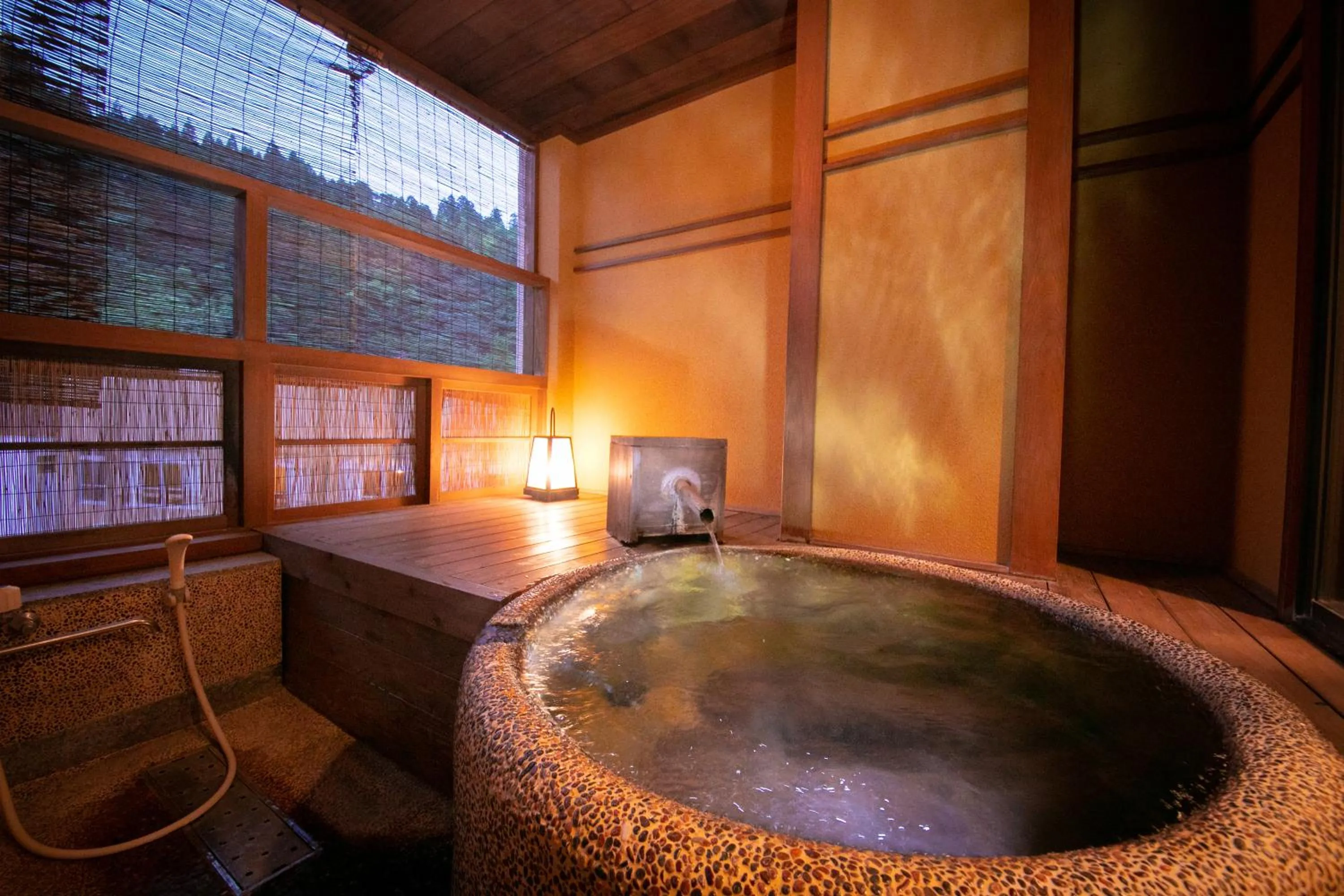Hot Spring Bath in Hosenji Kanko Hotel Yumotoya