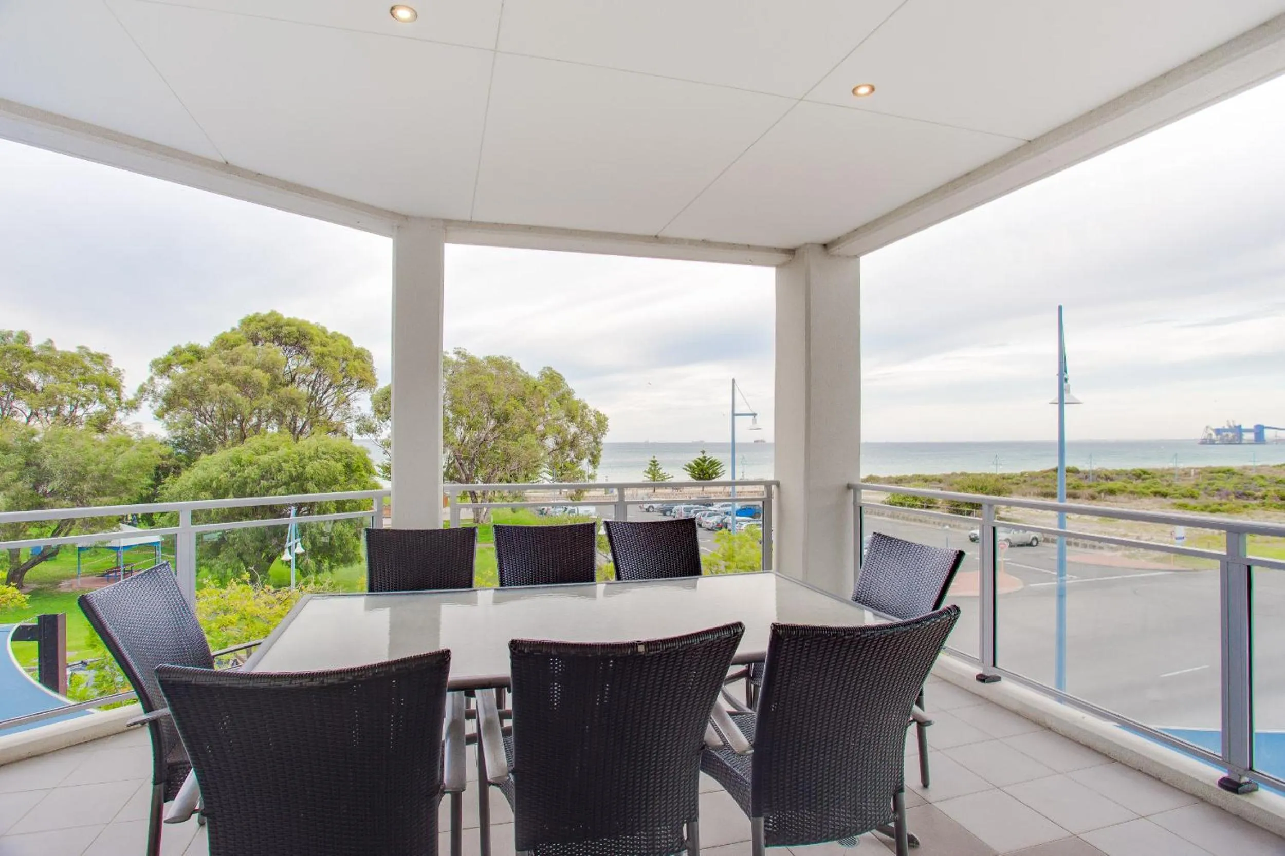 Balcony/Terrace in Spinnakers by Rockingham Apartments