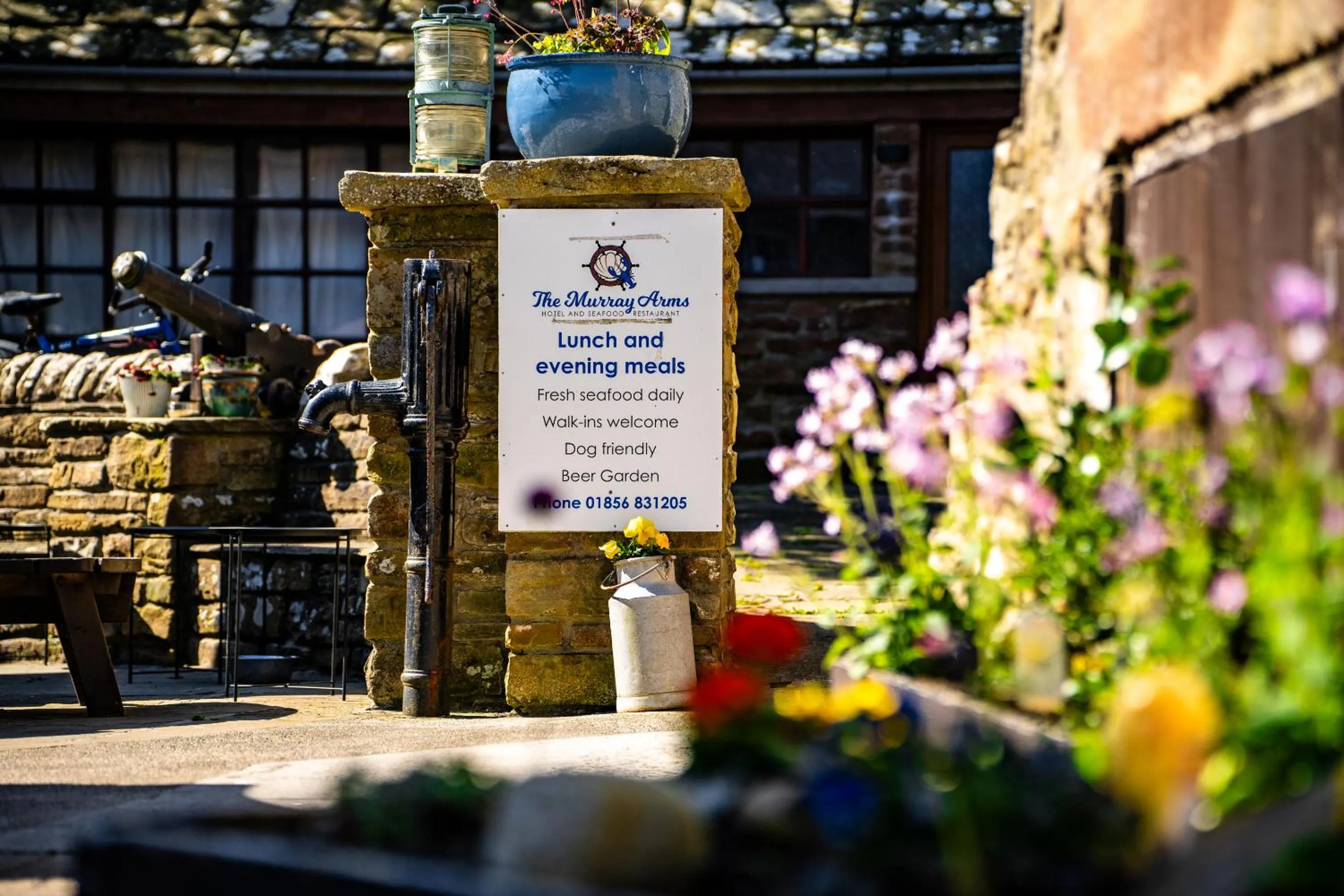 Garden in Murray Arms Hotel and Seafood Restaurant, Orkney