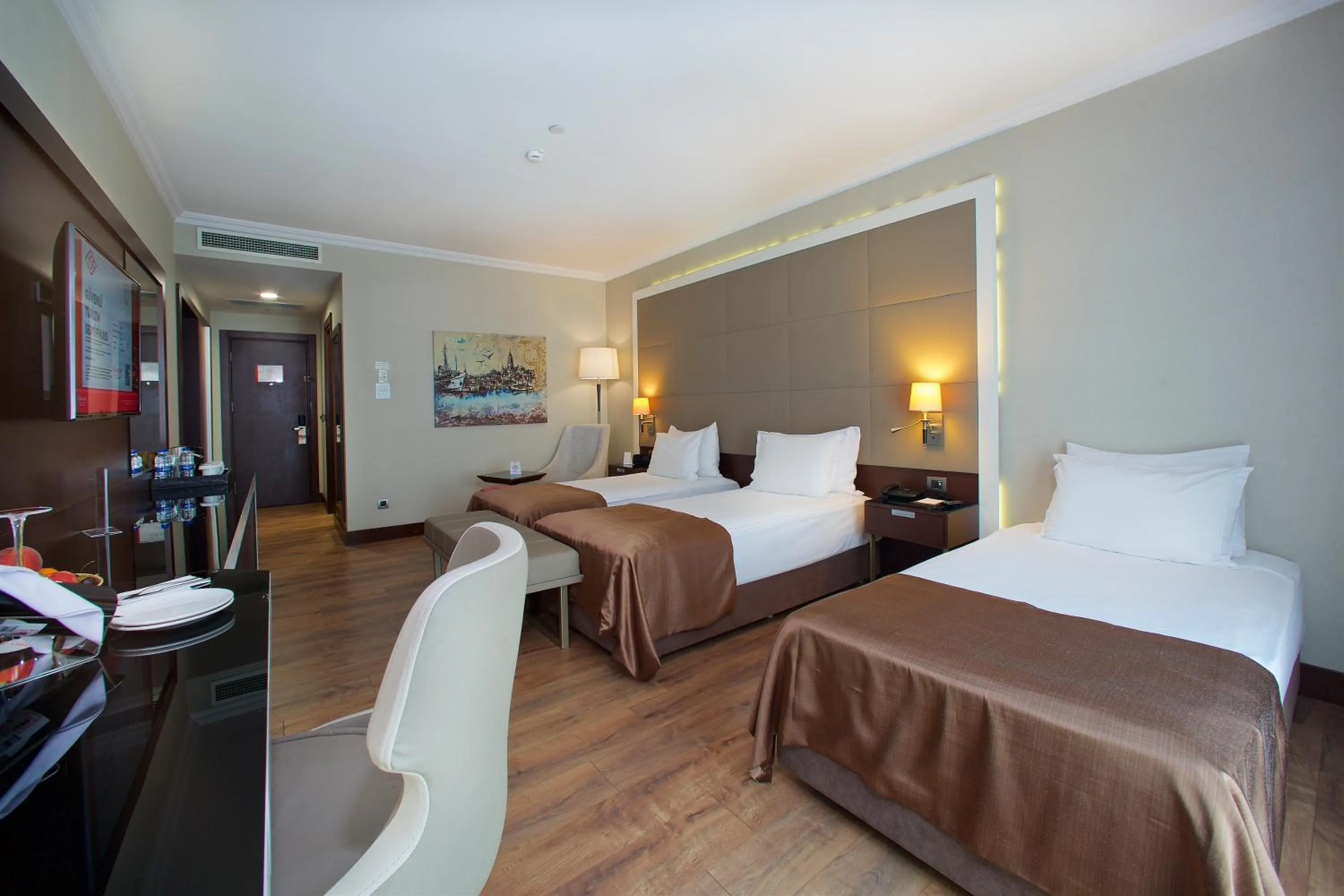 Communal lounge/ TV room, Bed in Ramada by Wyndham Istanbul Merter