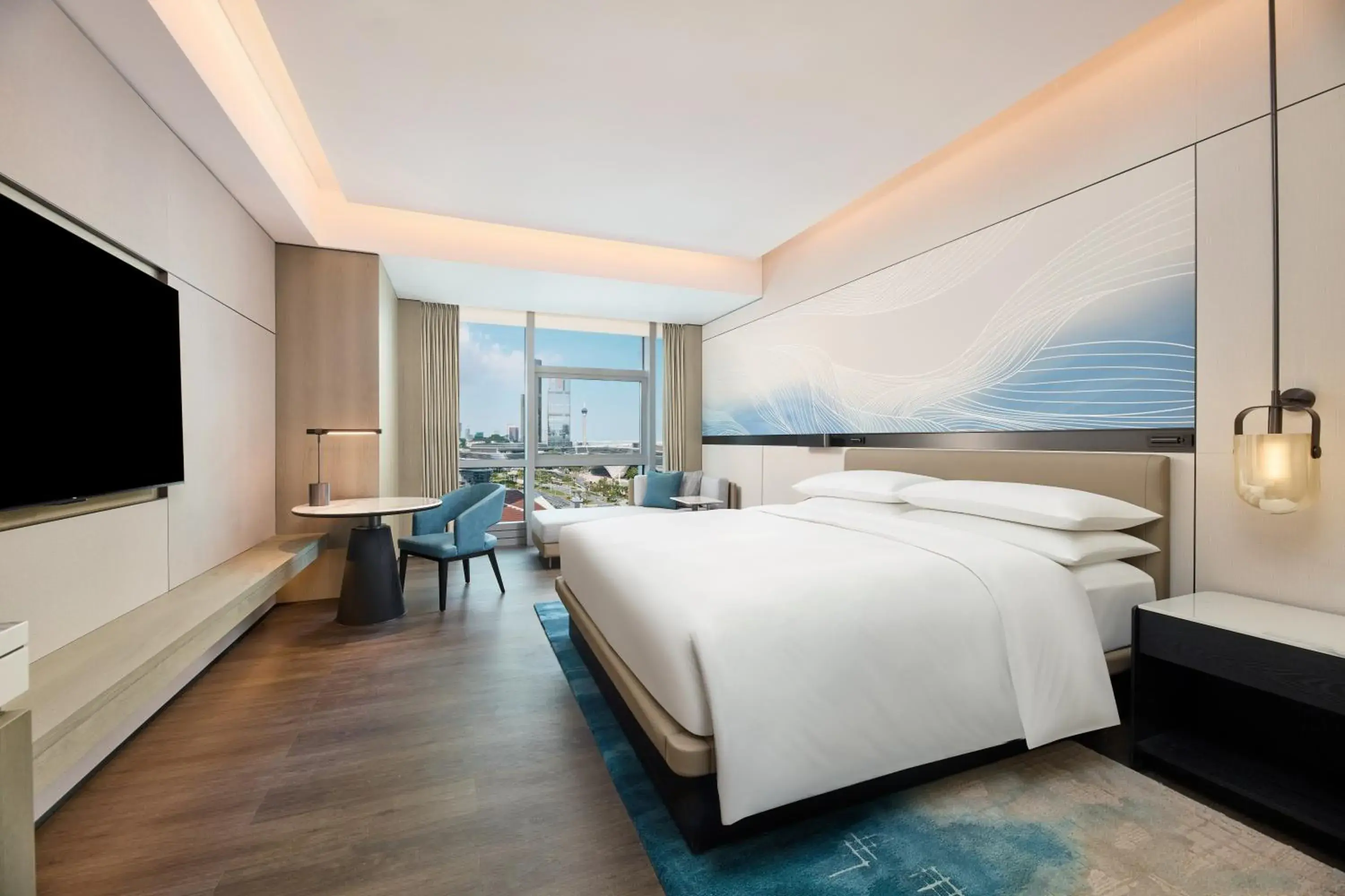 King Room with Macao City View - single occupancy in Courtyard by Marriott Zhuhai King Room with Macao City View - single occupancy in Courtyard by Marriott Zhuhai