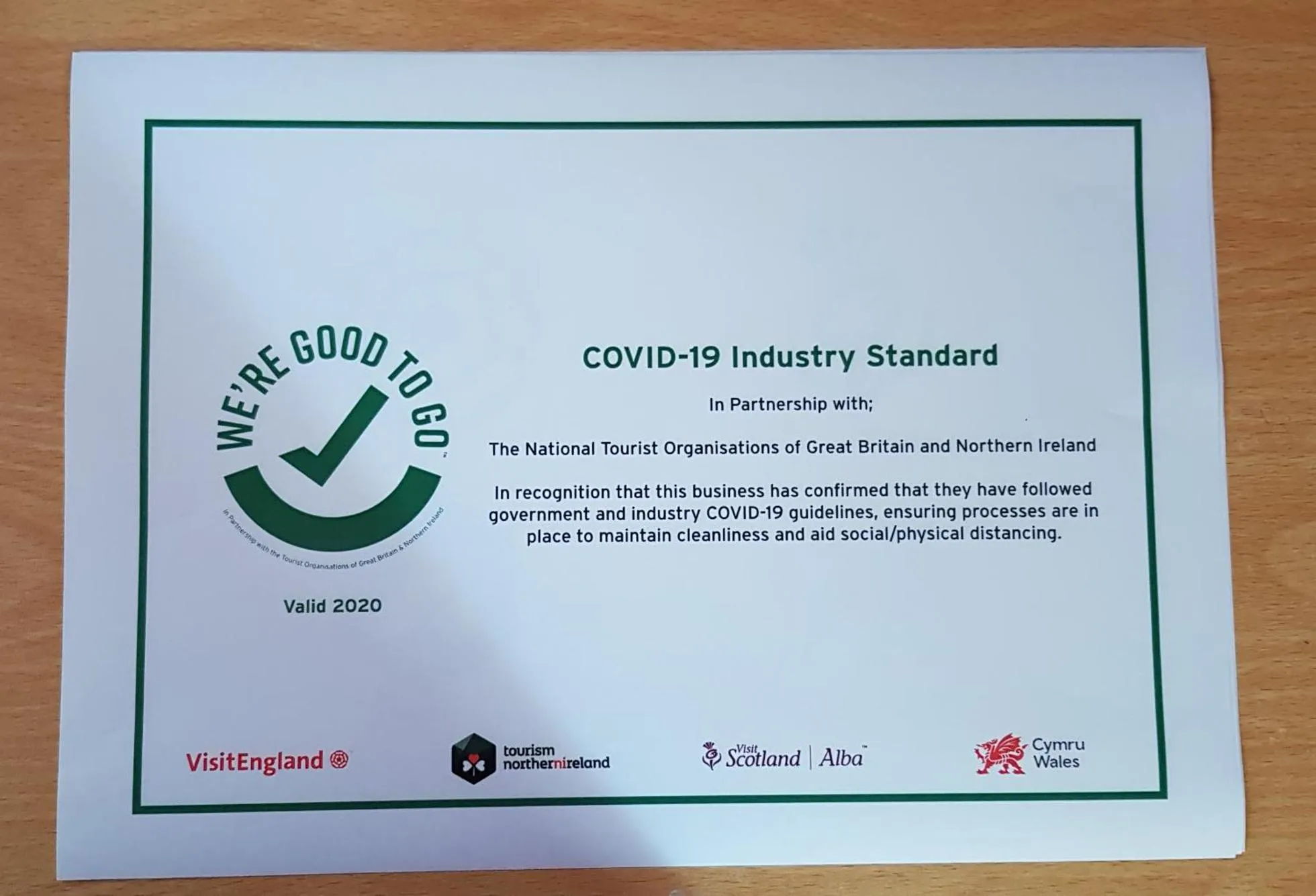 Certificate/Award in The Havelock