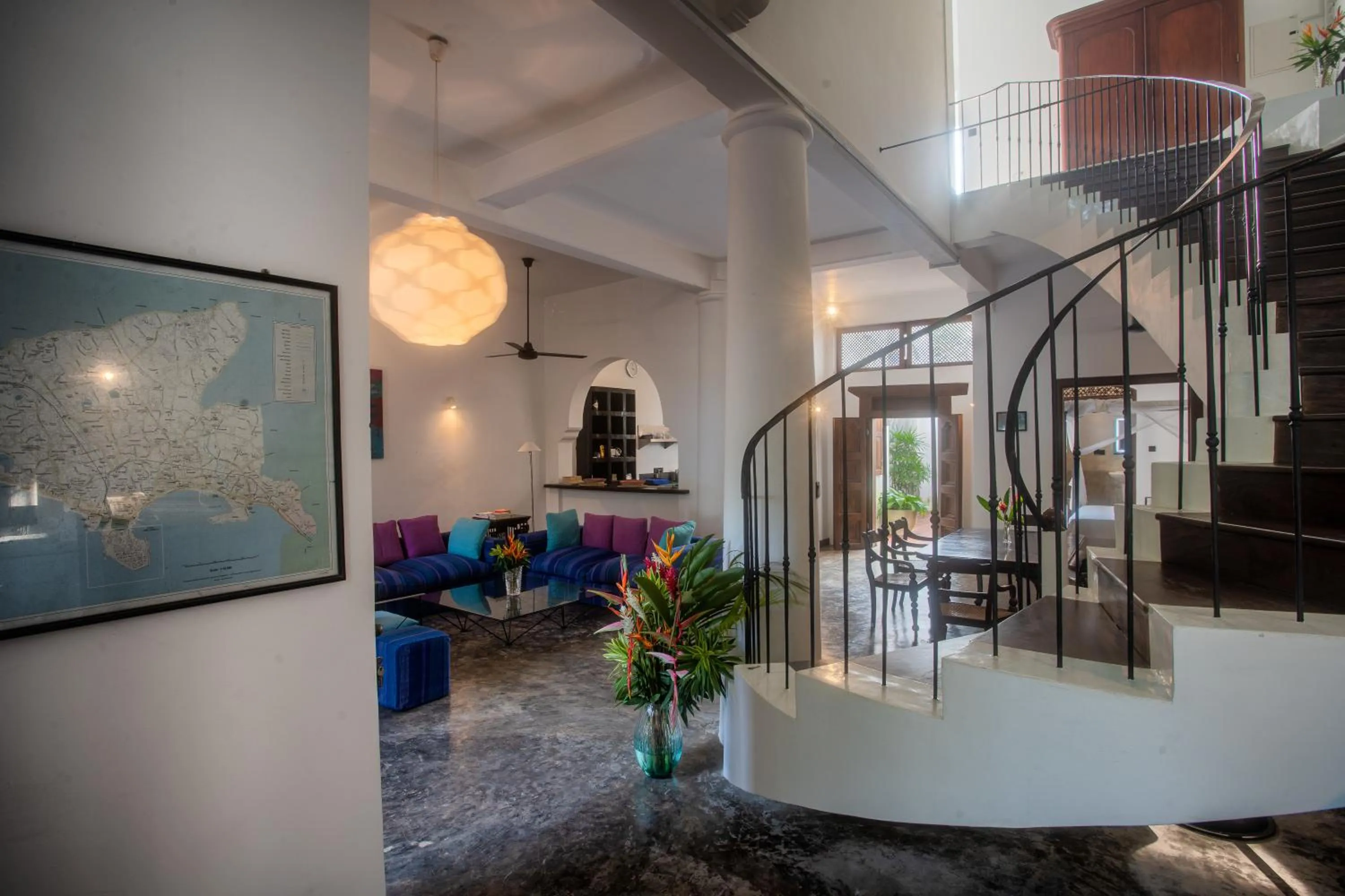 Living room in Villa Aurora, Galle Fort