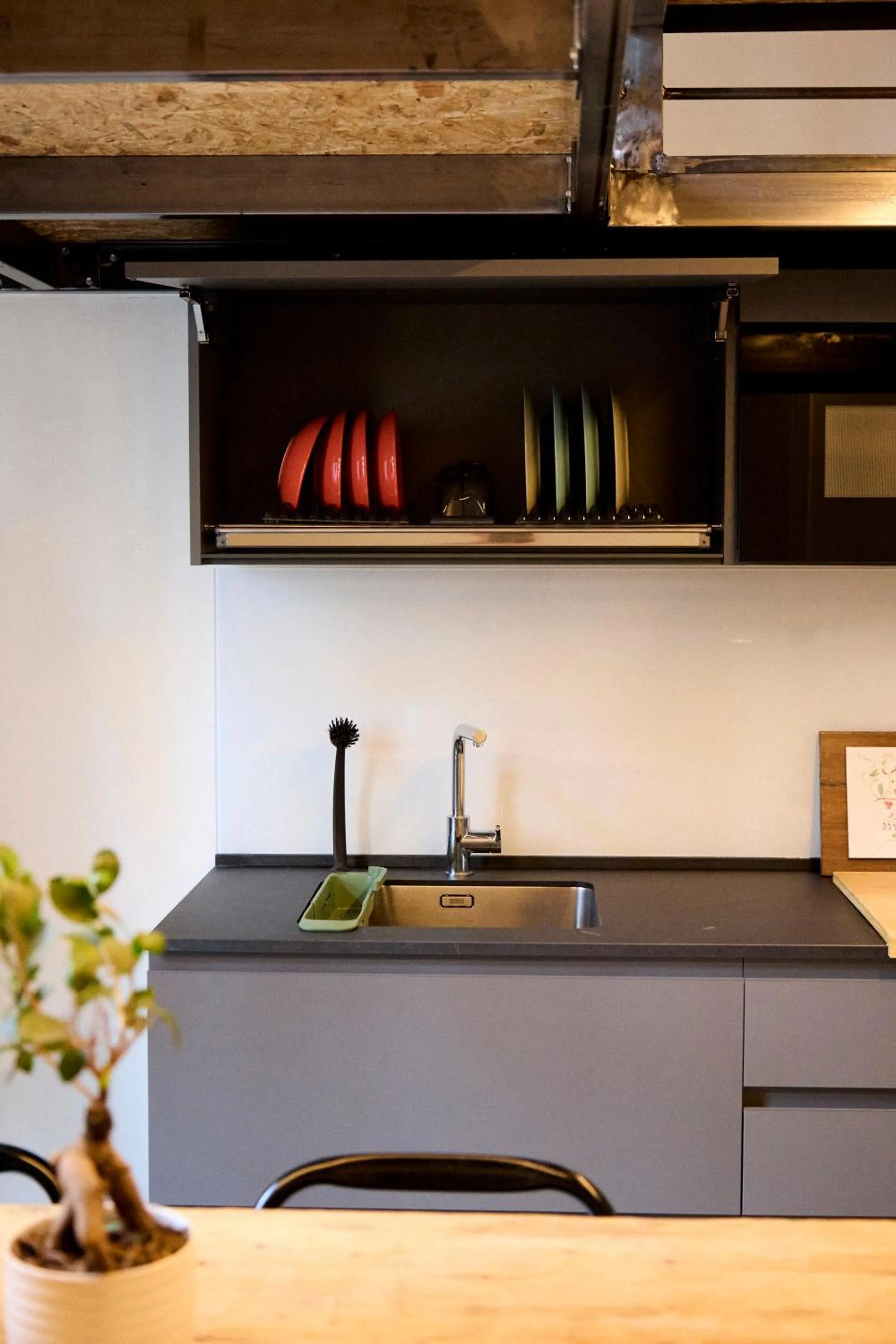 Kitchen or kitchenette in Madama Hostel & Bistrot