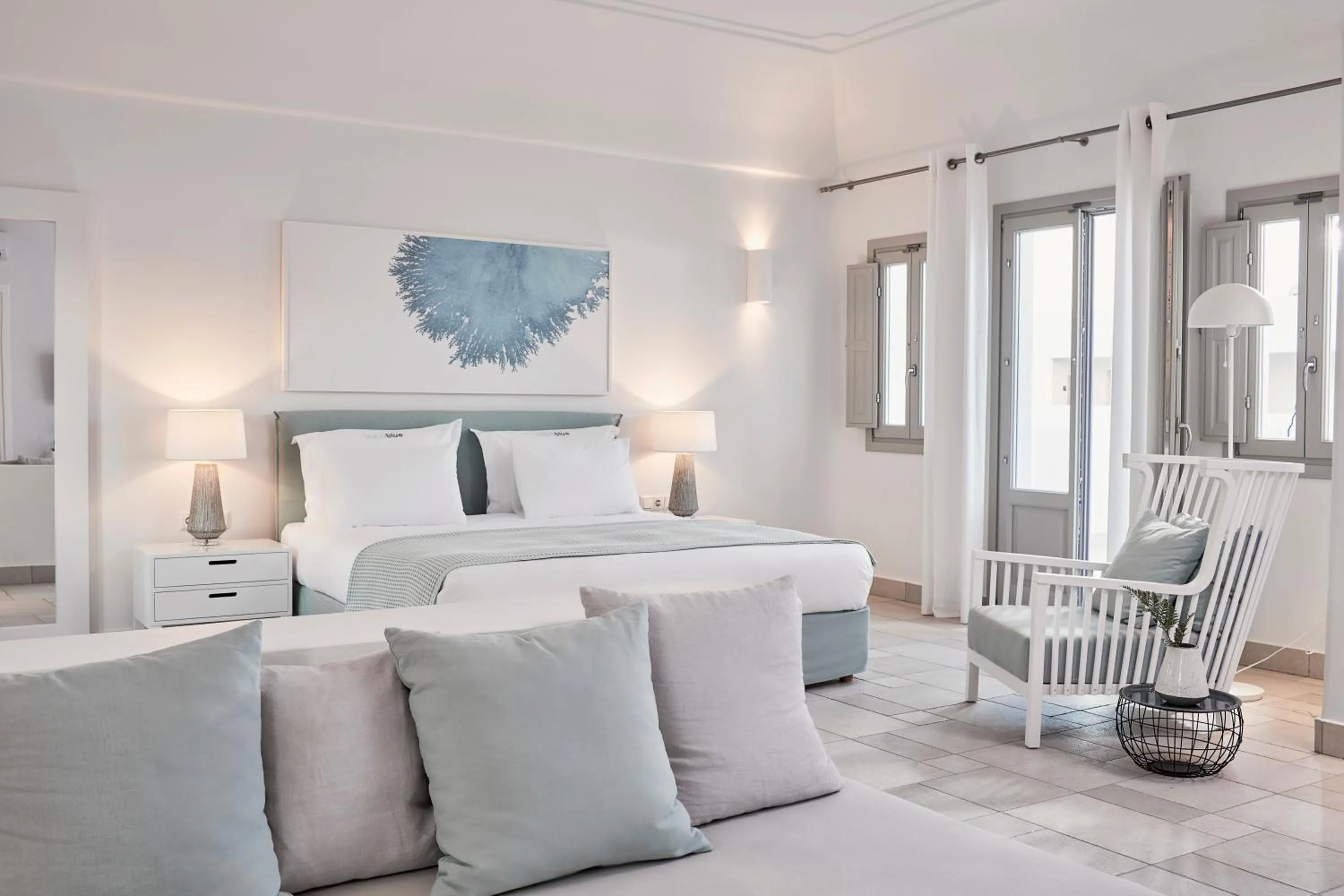 Bedroom, Bed in Aqua Blue Beach Hotel