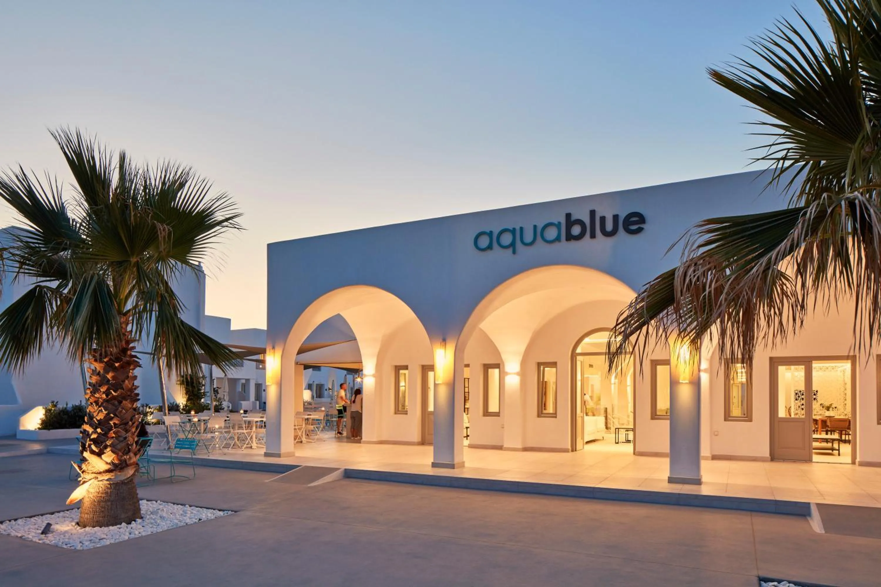 Facade/entrance in Aqua Blue Beach Hotel
