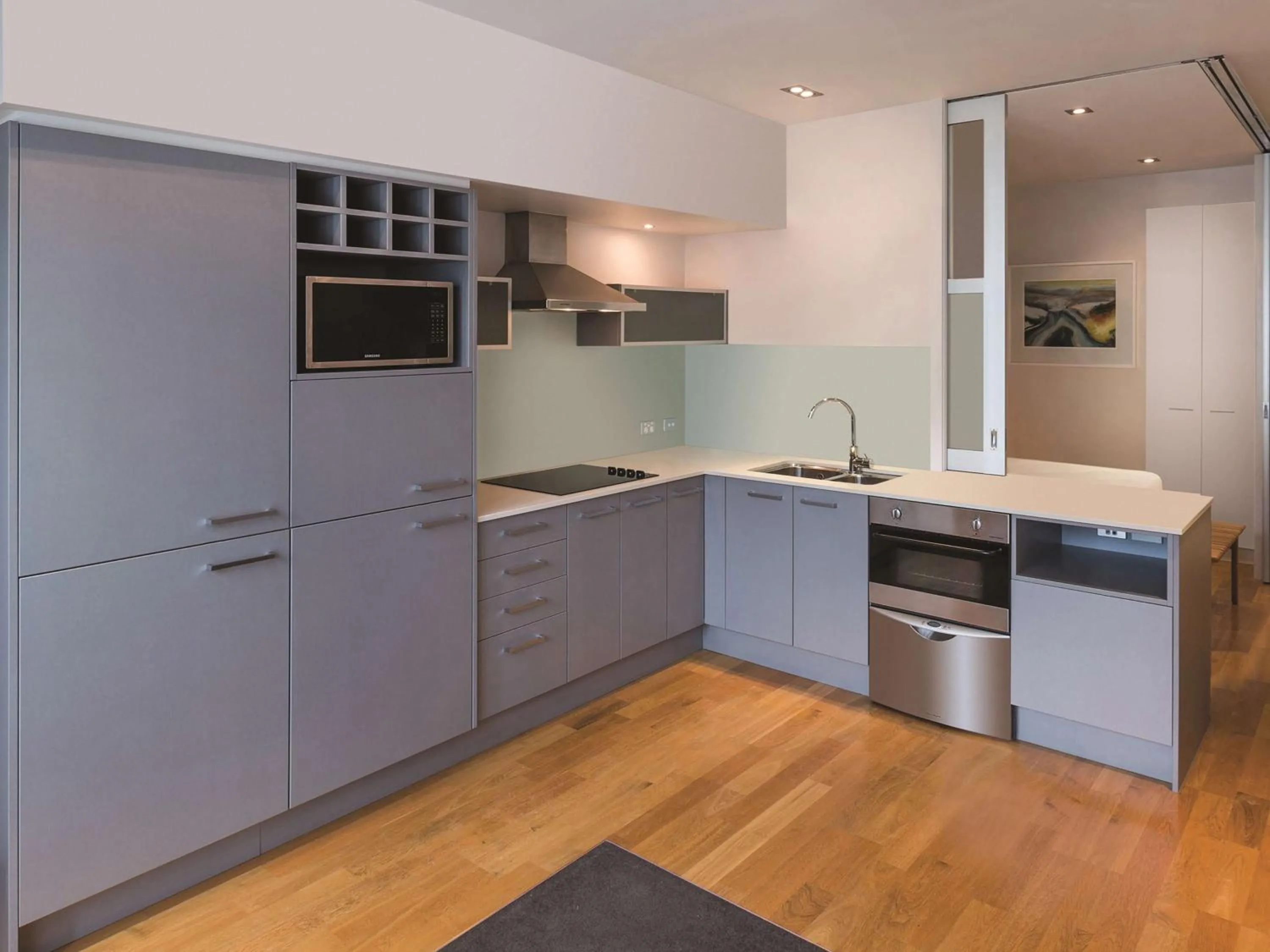 Kitchen or kitchenette in Adina Apartment Hotel Auckland Britomart