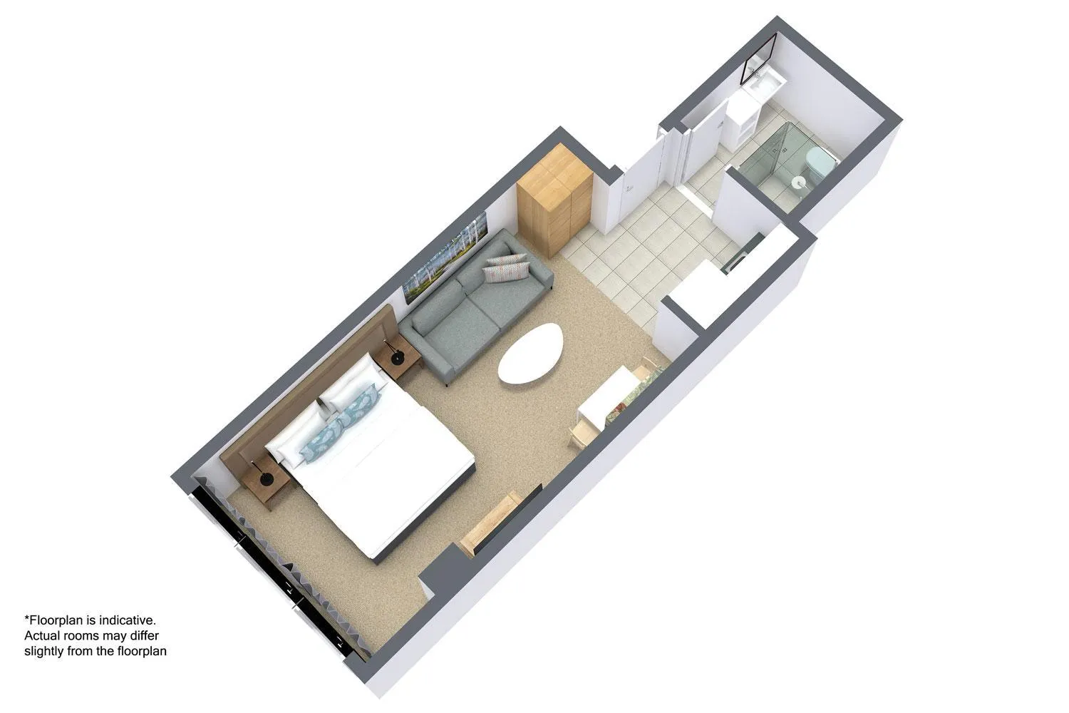 Floor plan in Adina Apartment Hotel Auckland Britomart