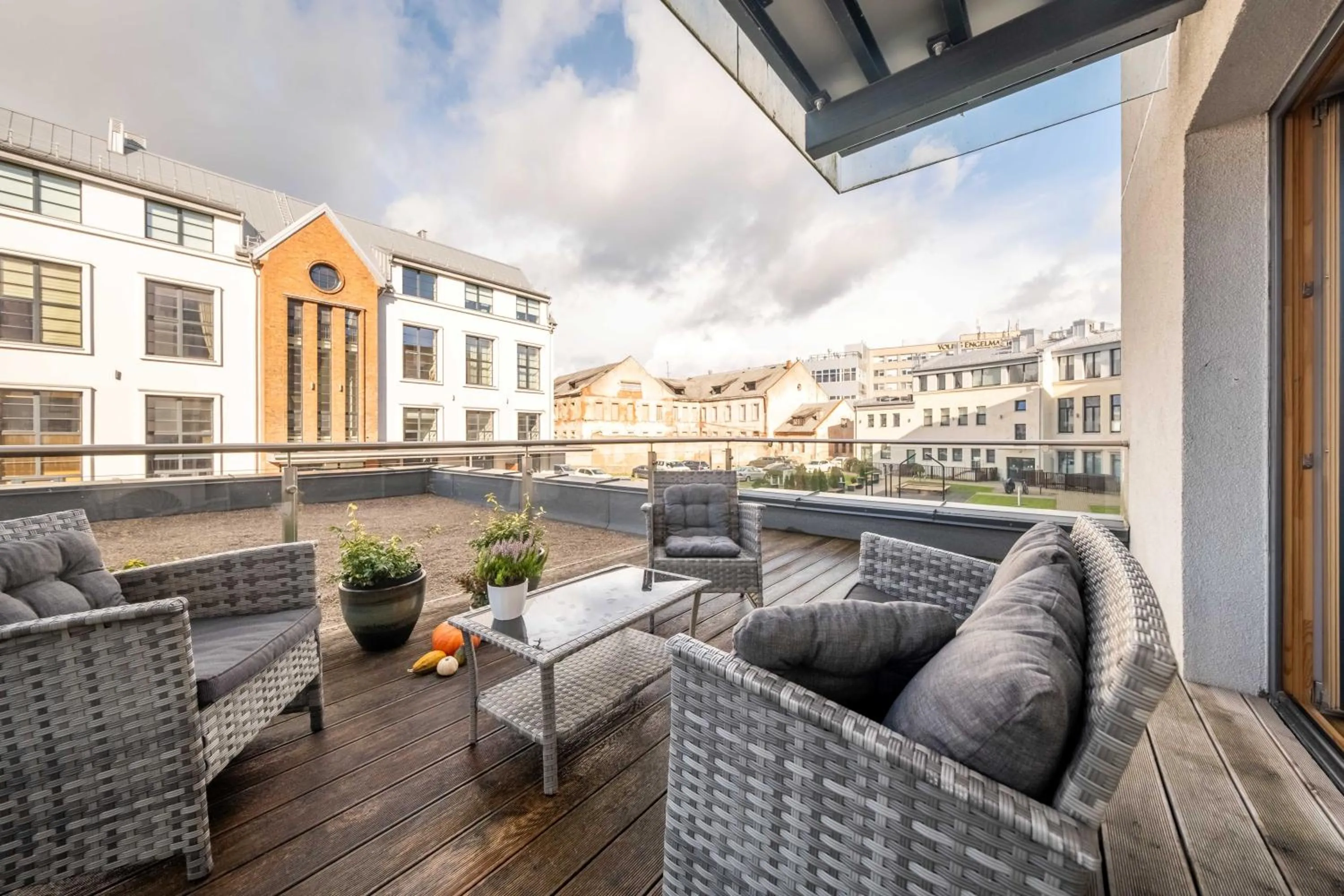 Balcony/Terrace in King Mindaugas Apartments