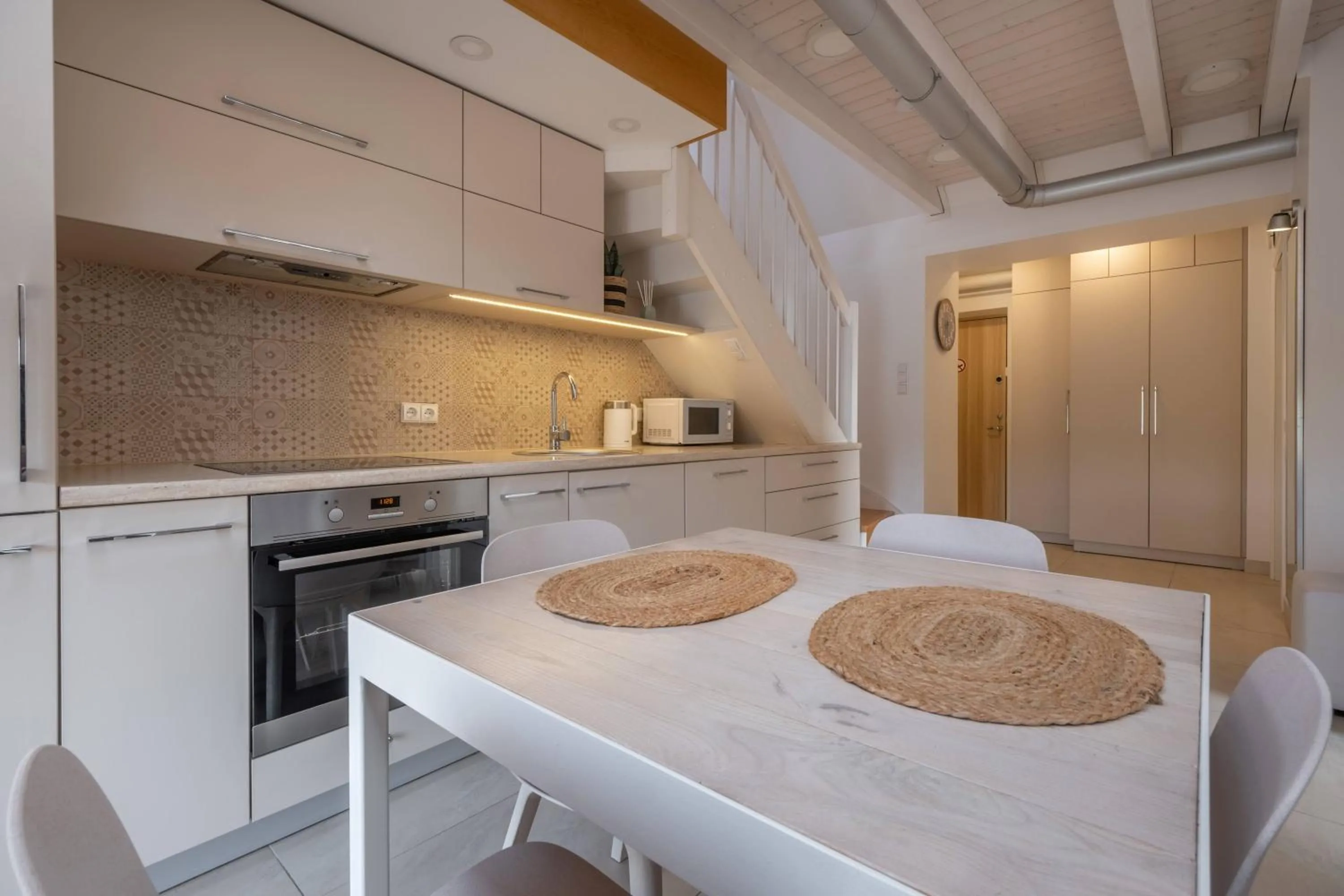 Dining area in King Mindaugas Apartments