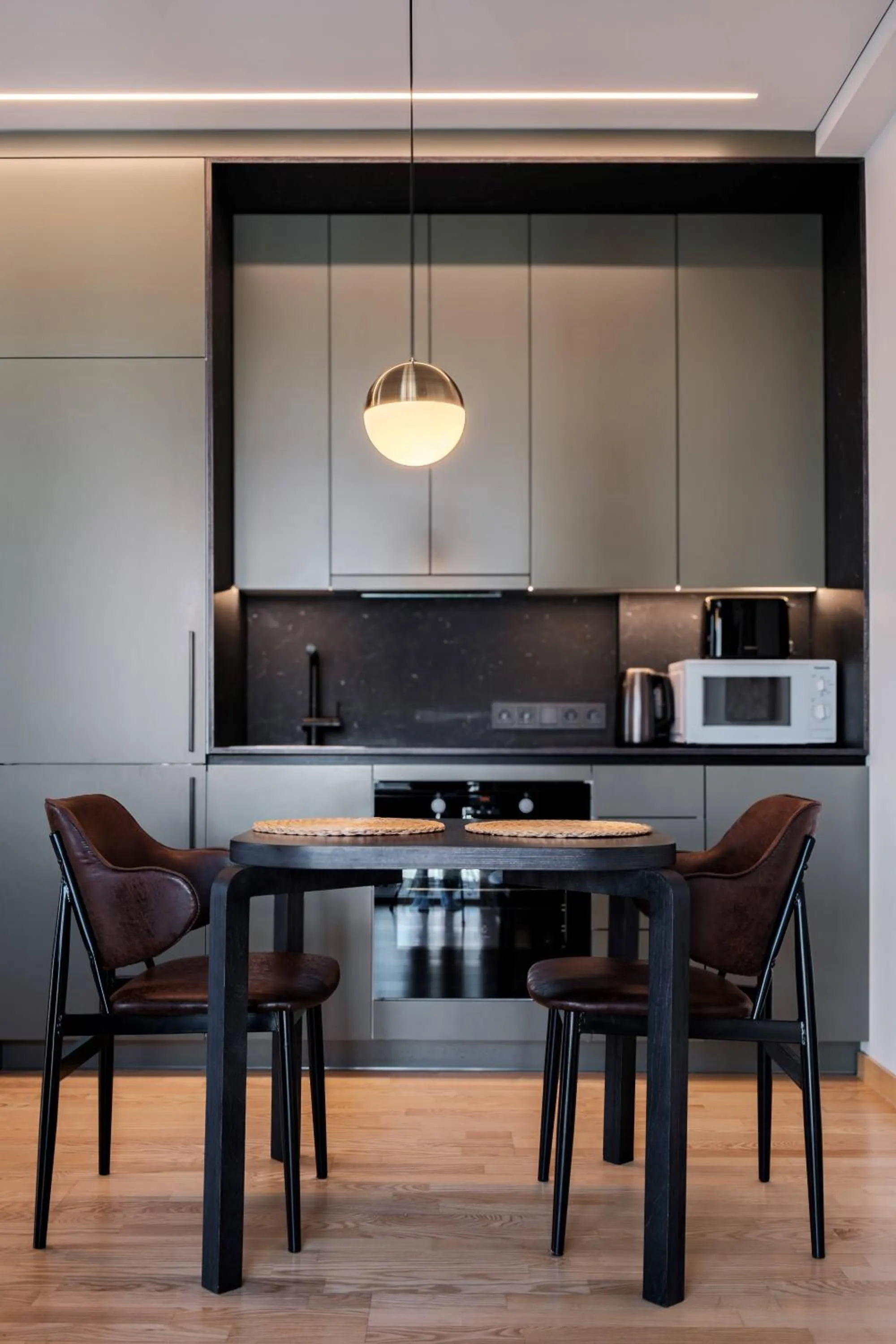 Dining area in King Mindaugas Apartments