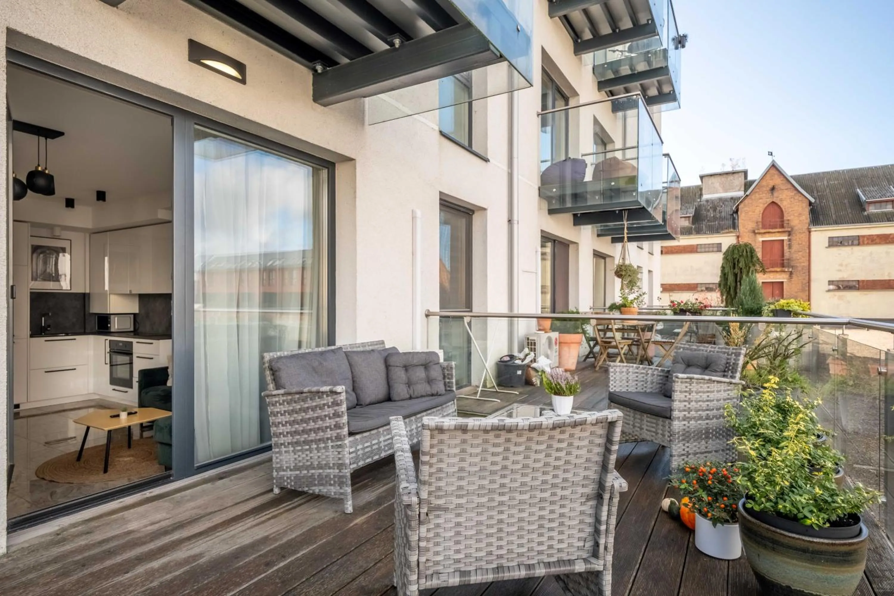 Balcony/Terrace in King Mindaugas Apartments