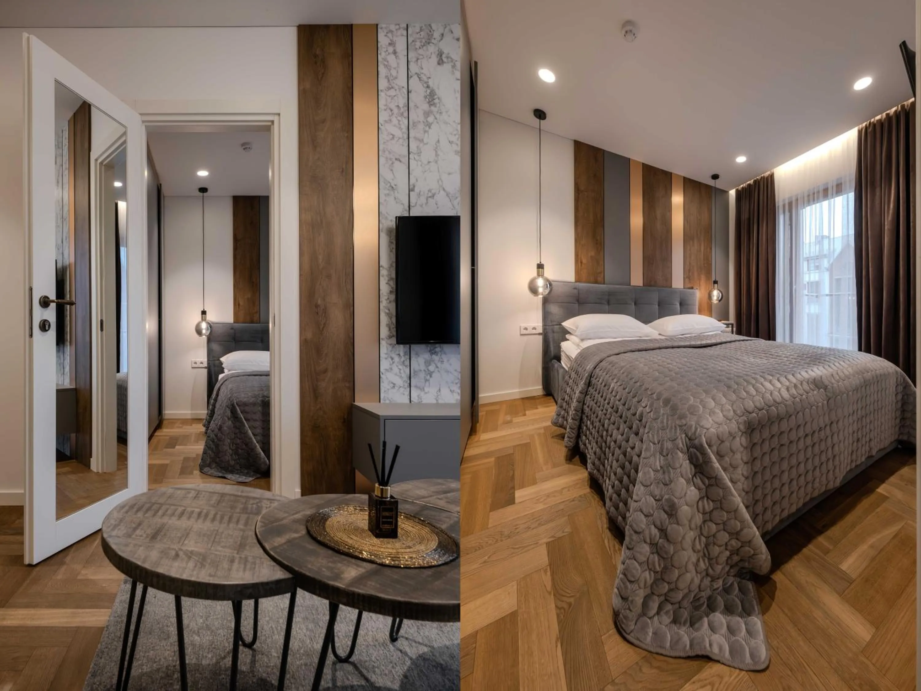 Photo of the whole room, Bed in King Mindaugas Apartments