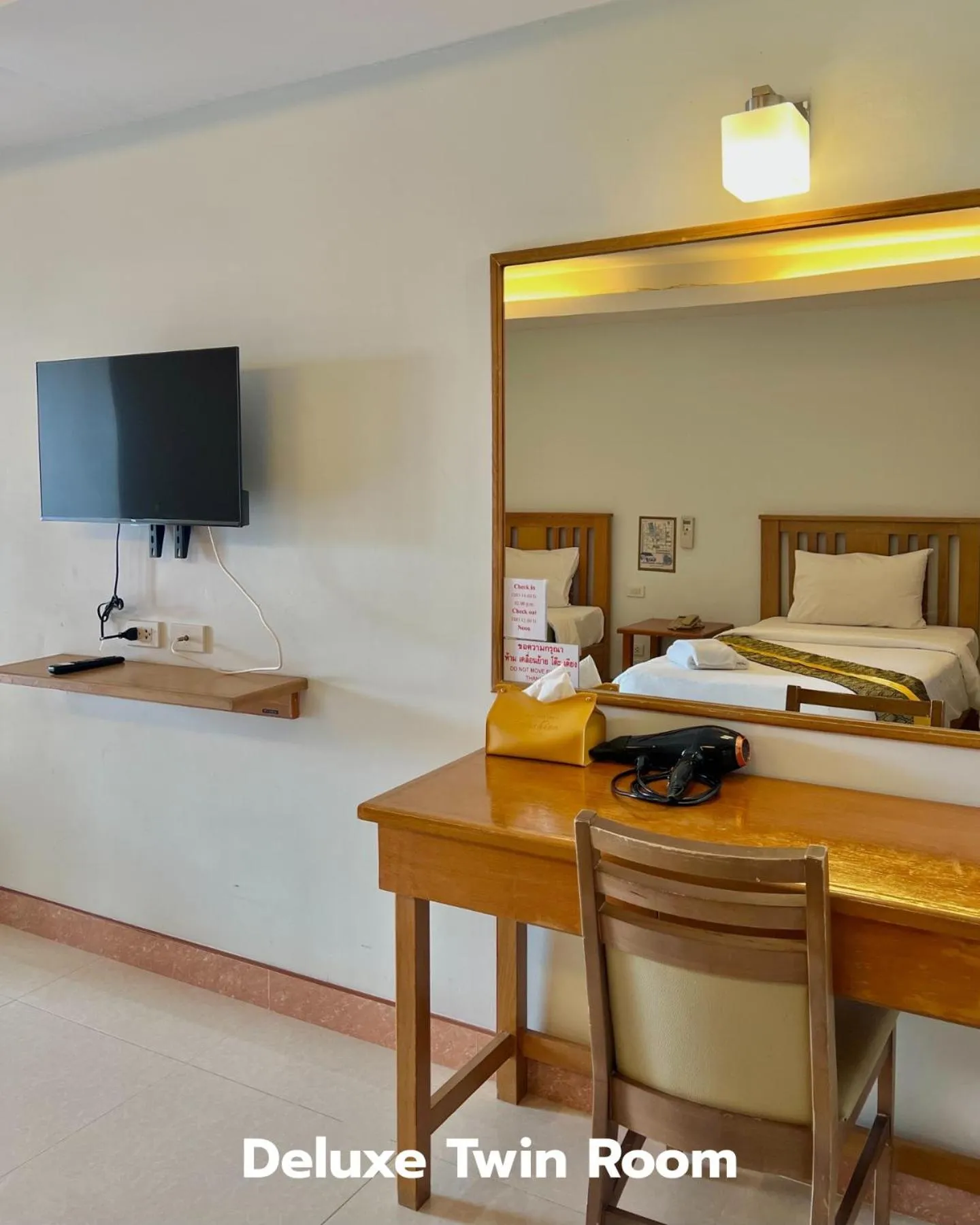 Bed in That Phanom River View Hotel